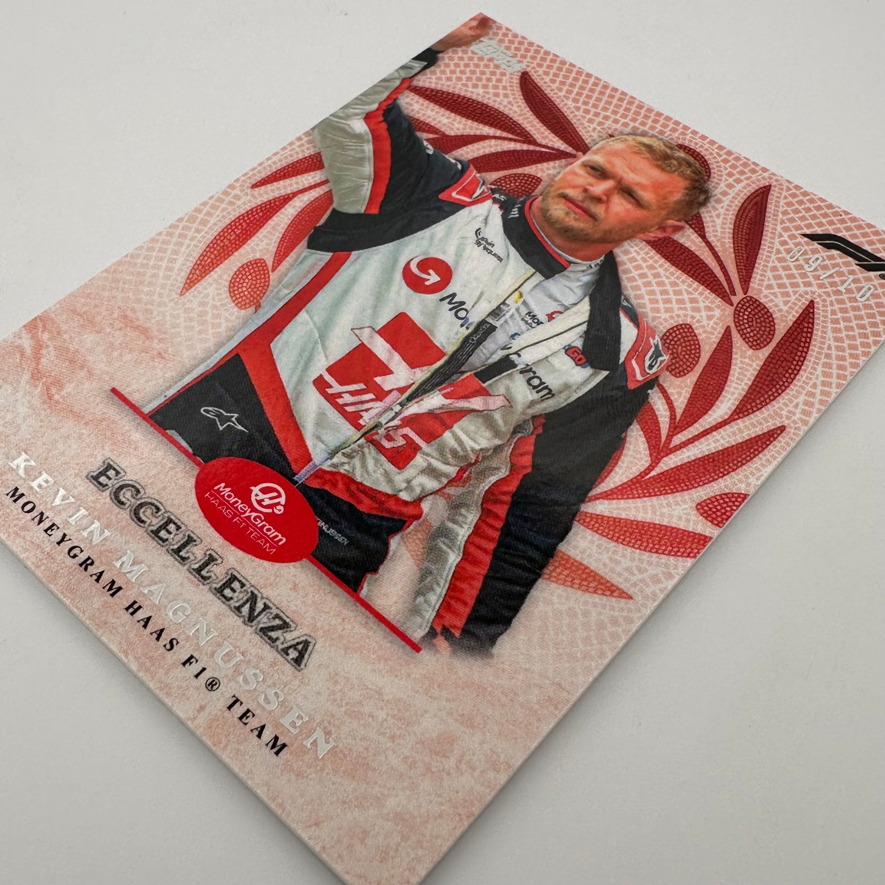 2024 Topps Eccellenza F1 Kevin Magnussen Trionfo Red Racing Card - Perfect for F1 Collectors and Motorsport Fans
