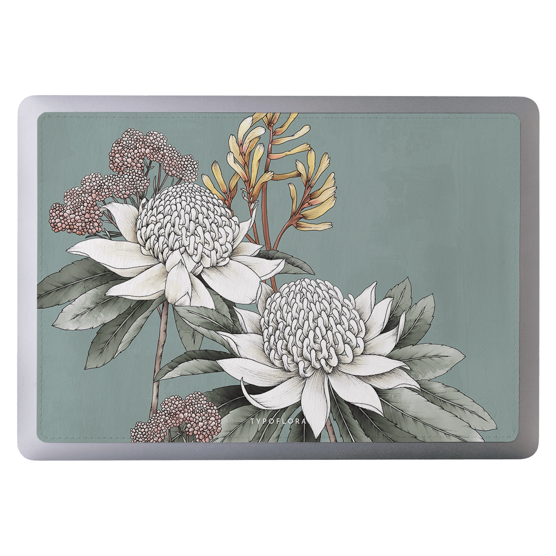 Premium Waratah Flower Laptop Skin Decal - Protective Vinyl Sticker for MacBook, Dell, HP, Lenovo - Perfect for School, Office & Travel Accessories