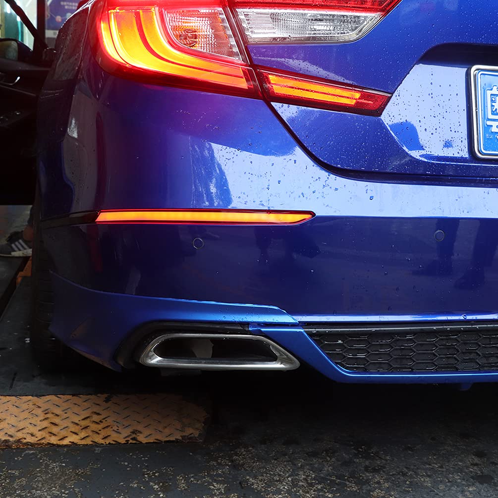 LED Rear Bumper Reflector Tail Lights with Sequential Turn Signal & Brake Lights - Smoke Lens Compatible with 2018-2022 Honda Accord 10th Gen - Upgrade Your Night Driving Safety & Style