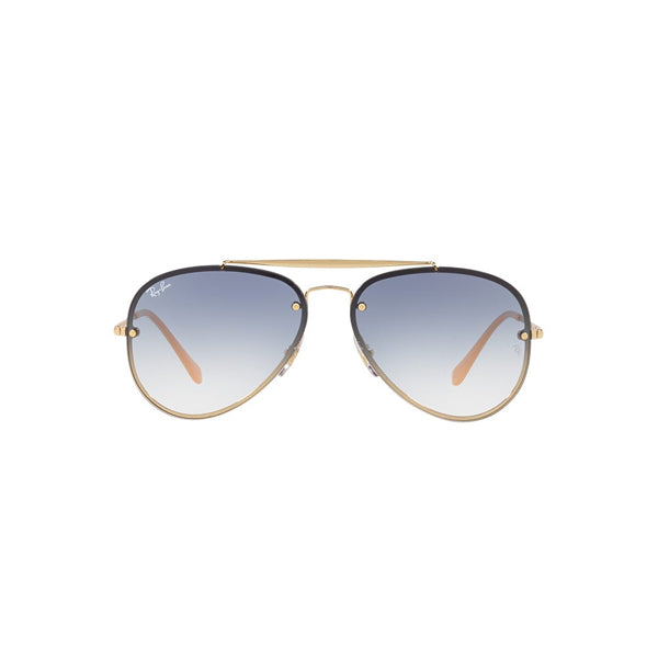Aviator Sunglasses Gold Gradient Light Blue Lens - Stylish UV Protection for Outdoor Activities, Driving & Travel