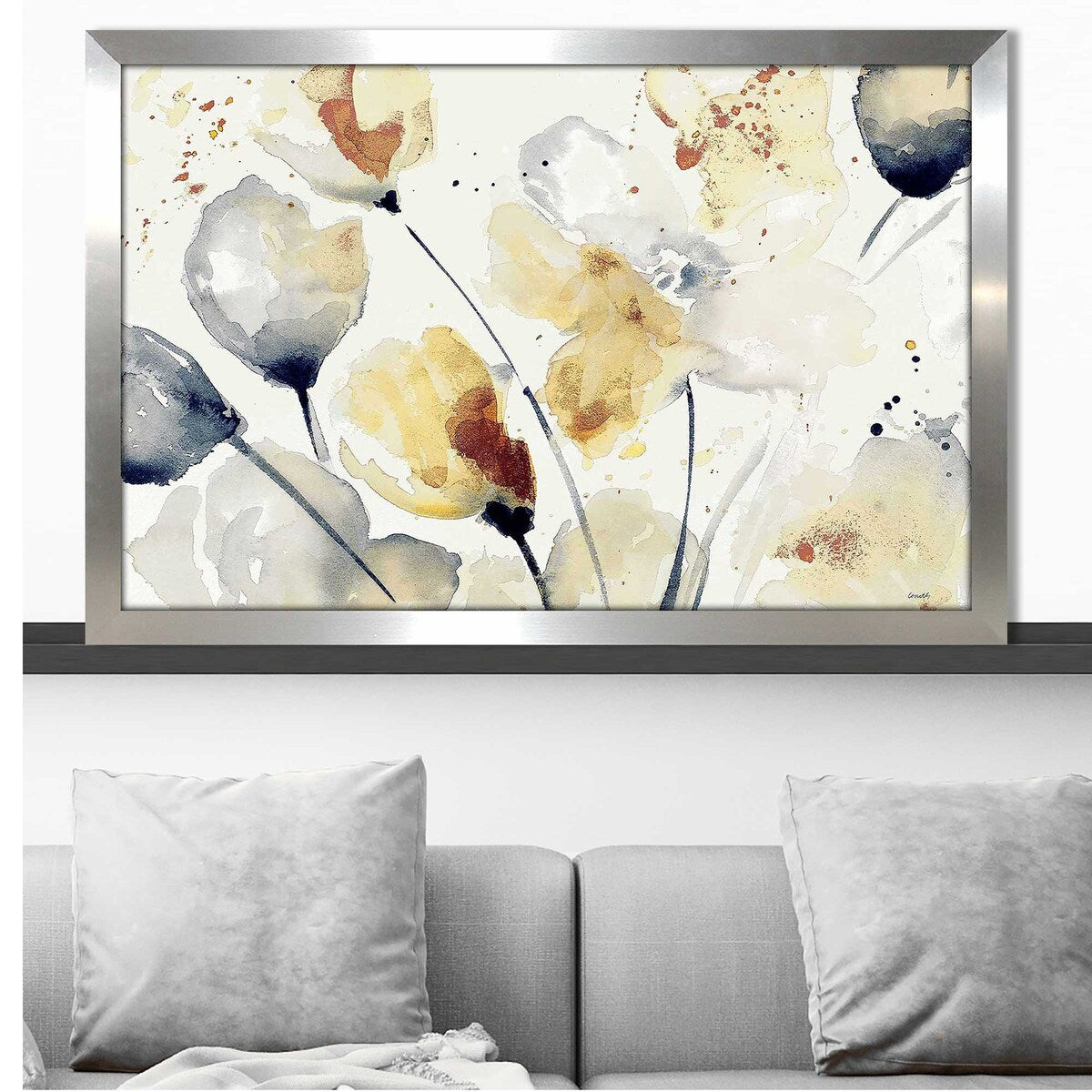 Autumn Abstract Floral Print Acrylic Wall Art - Modern Home Decor for Living Room, Bedroom & Office