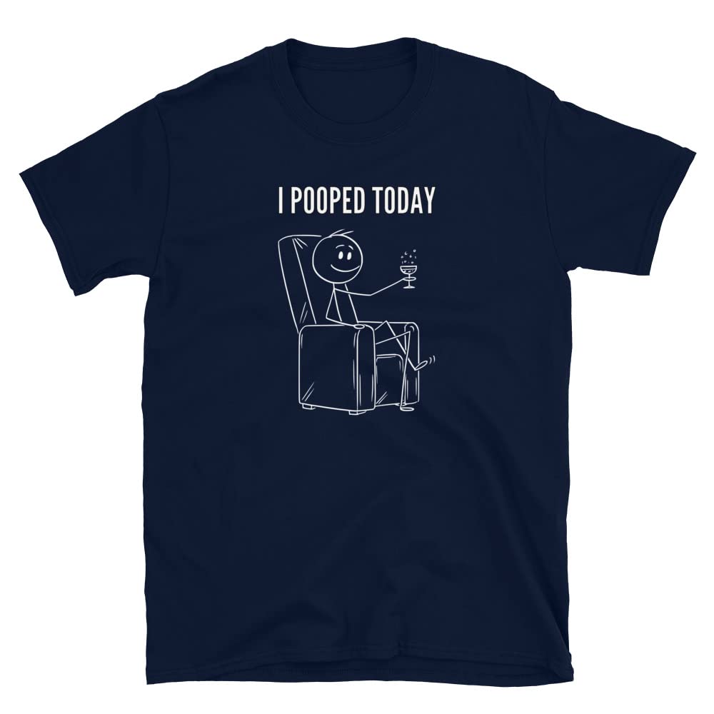 Funny I Pooped Today T-Shirt for Men | Novelty Poop Humor Graphic Tee | Casual Wear, Gag Gift & Funny Outfit for Parties