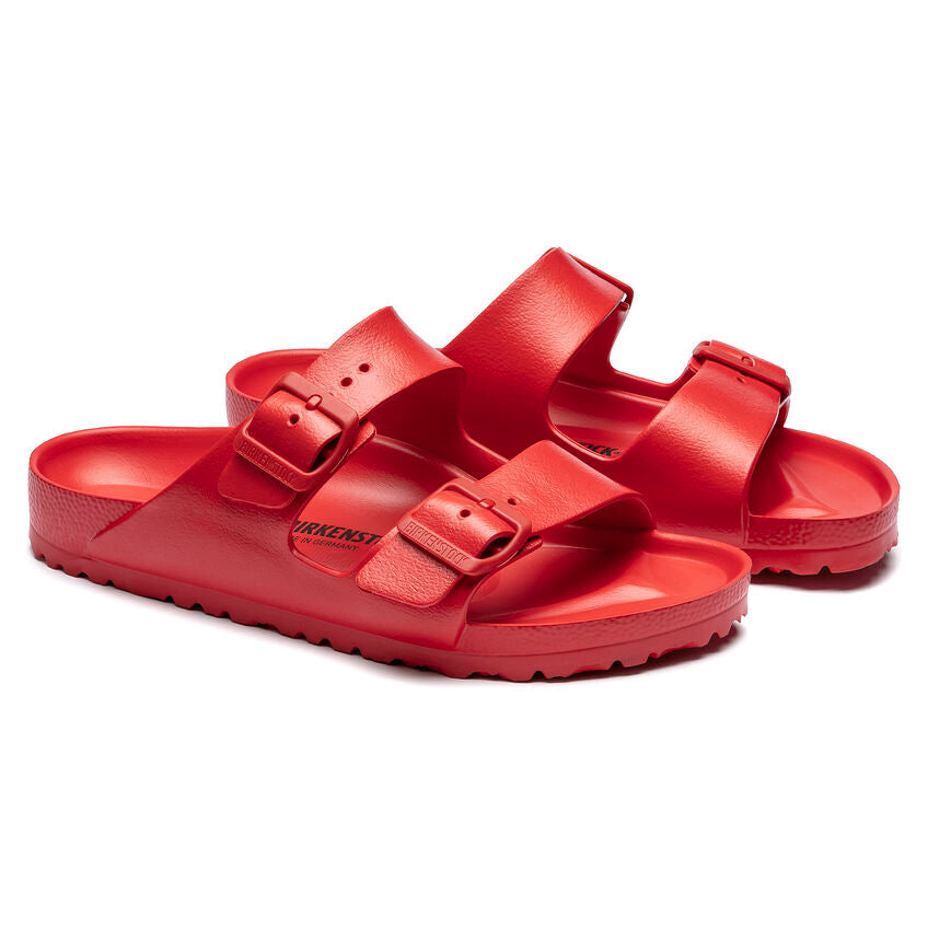 Birkenstock Arizona Eva Essentials Sandals for Women & Men - Comfortable Lightweight Slide Sandals in Active Red | Perfect for Beach, Pool, Travel & Casual Wear