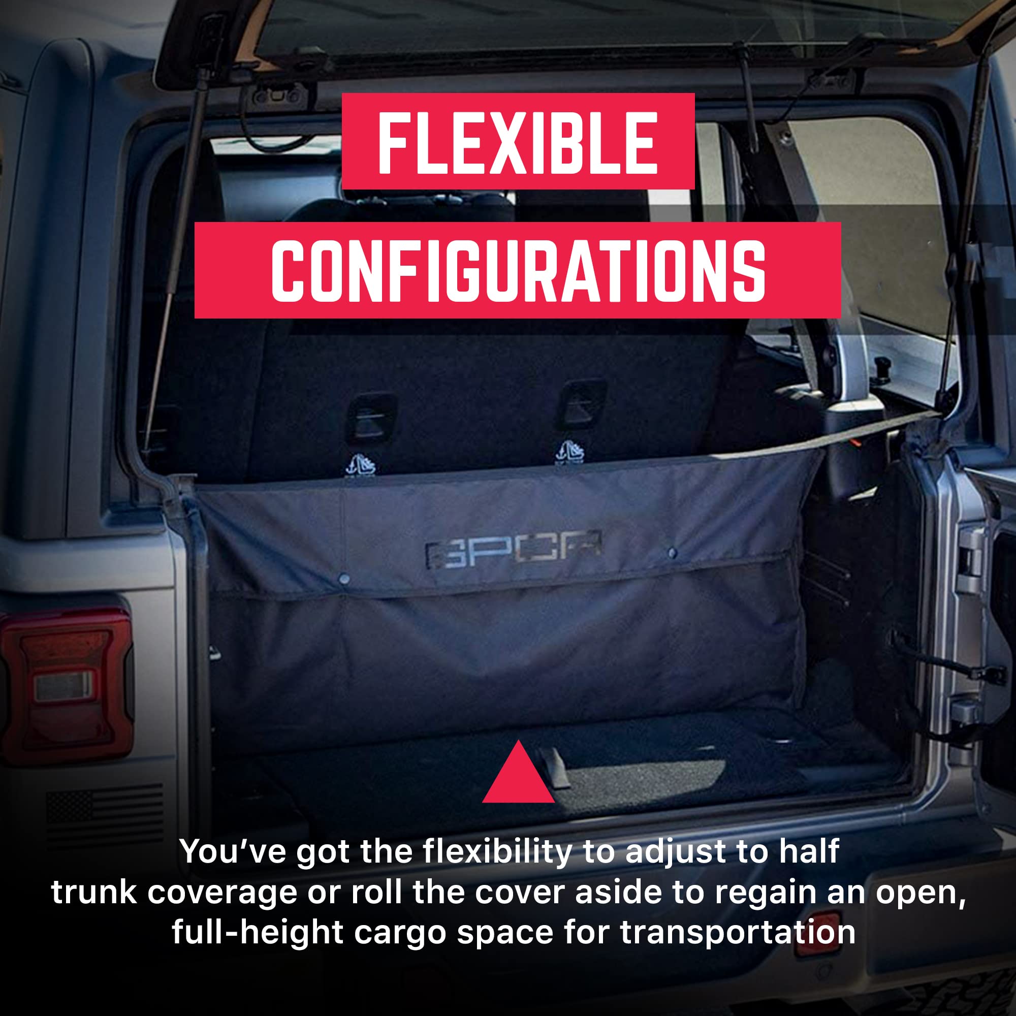 GPCA Cargo Cover LITE for Jeep Wrangler - Waterproof Hardtop Storage Protector | Perfect for Off-Road Adventures & Outdoor Gear Protection
