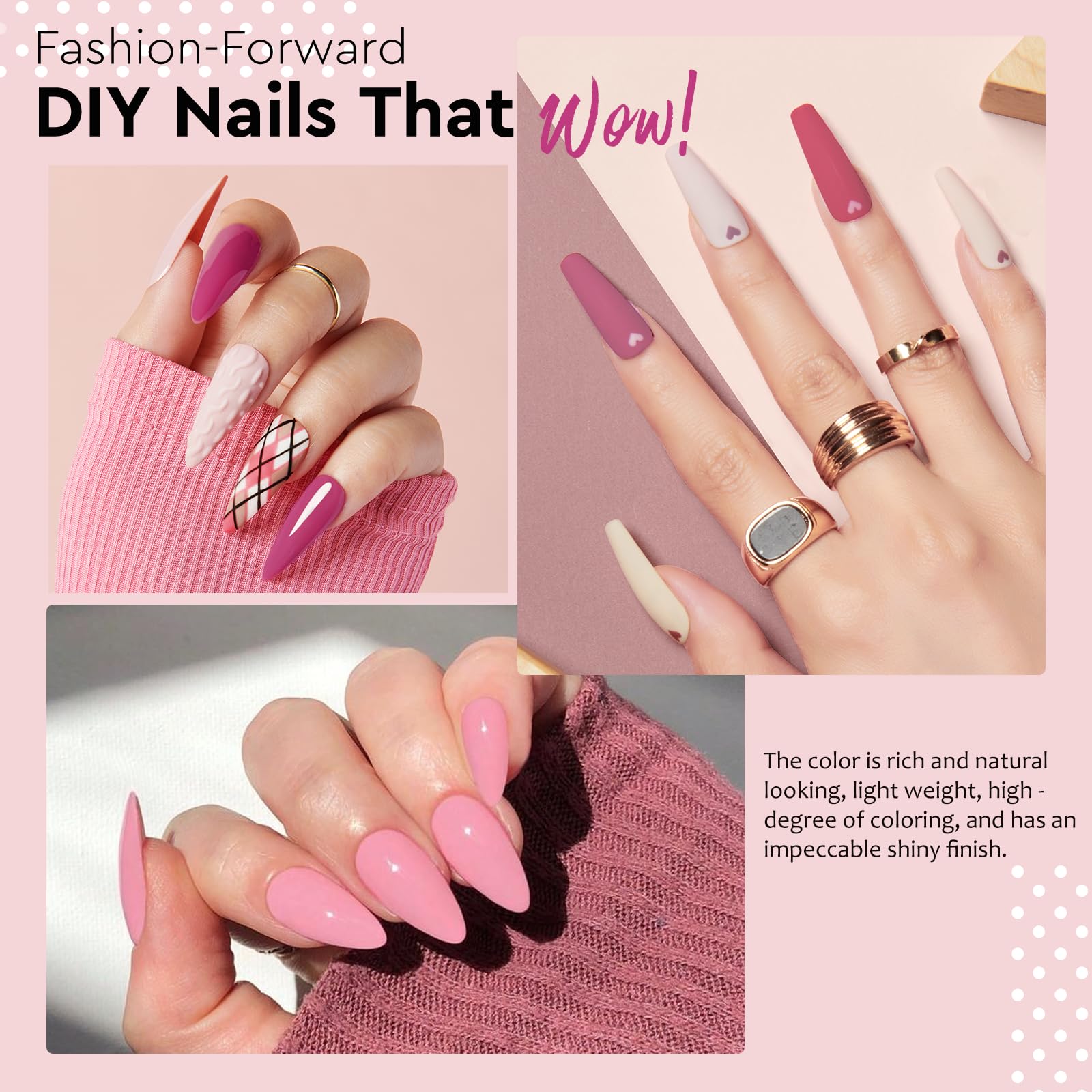 AZUREBEAUTY Dip Powder Nail Kit Starter - Long Lasting 21+ Days Nude Pink Nail Polish Set with High Shine Fast Dry Top Coat for Fragile Nails | DIY Salon-Quality Manicure at Home for Weddings, Parties & Special Occasions