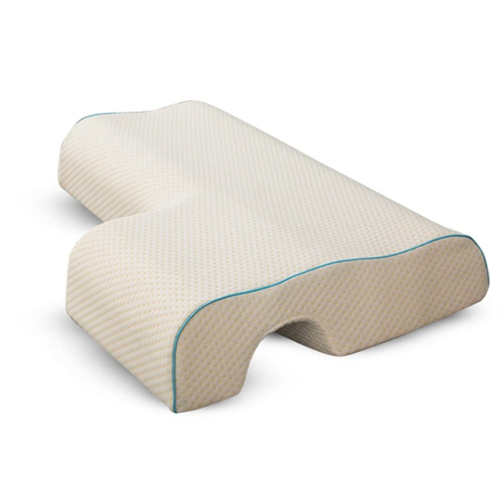 Thick Couples Pillow - Arched Cuddle Pillow with Slow Rebound Memory Foam for Arm & Hand Support | Perfect for Couples Sleeping, Movie Nights & Relaxation (Color A)