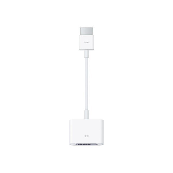 Apple HDMI to DVI Adapter - White | High-Speed Digital Video Converter for Mac, PC, TV | Perfect for Home Theater, Office Presentations & Gaming Setup