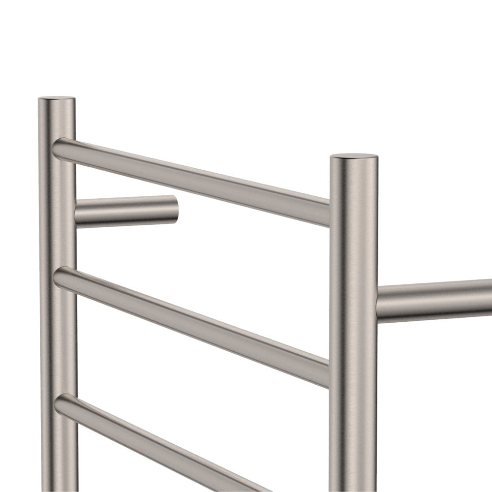 Fienza 8276080BN Isabella Heated Towel Rail - 600 x 800mm Brushed Nickel Finish - Bathroom Towel Warmer for Spa, Luxury Home & Hotel Use