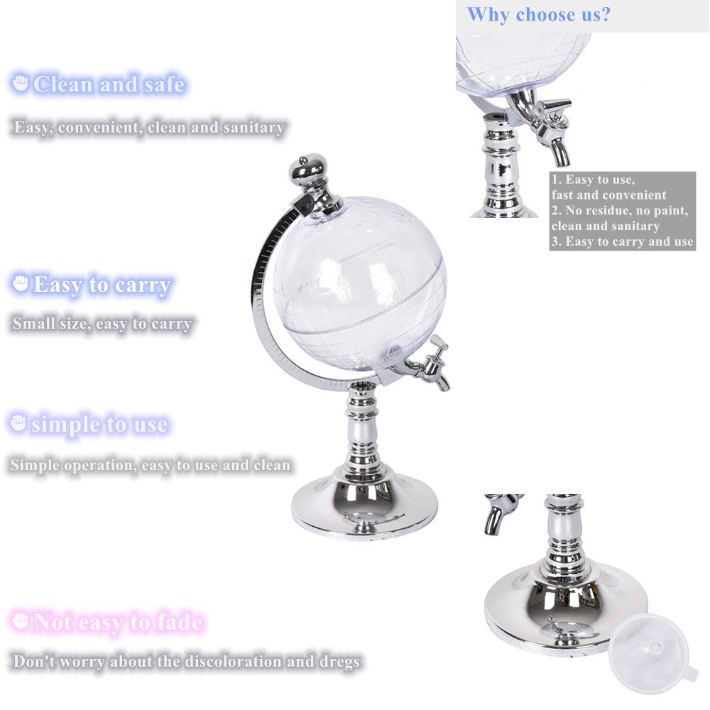 3.5L (120OZ) Spherical Beverage Dispenser Tower - Draft Beer, Wine, Juice & Water Pourer for Home Bar, Parties & Events - Perfect for Entertaining, Weddings & Outdoor Gatherings