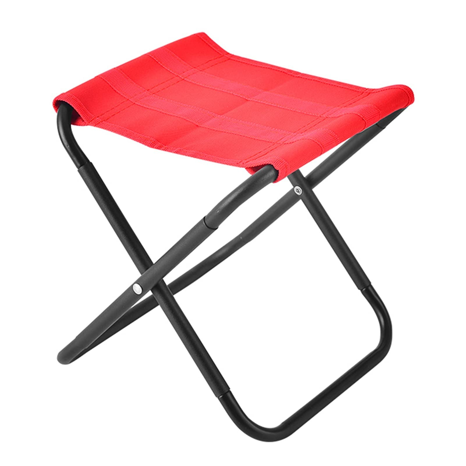 ZMMZ Portable Lightweight Folding Camping Chair - Compact Outdoor Stool for Camping, Fishing, BBQ, Picnics & Travel - Foldable Seat with Carry Bag (Red) - Perfect for Backyard, Beach, Hiking & Outdoor Adventures