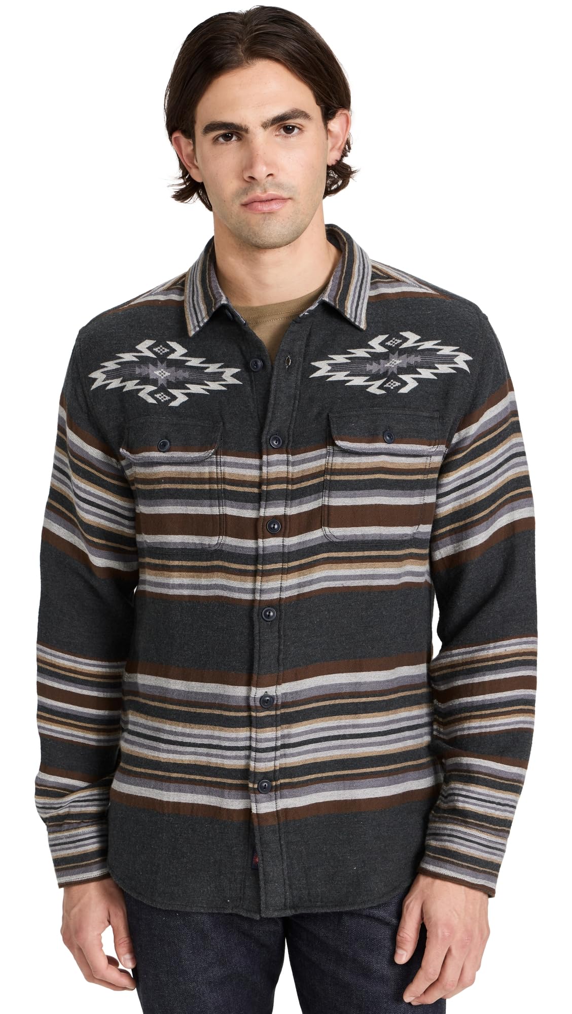 Faherty Men's Canyon Overshirt - Lightweight Flannel Shirt Jacket for Fall & Winter Layering | Casual Outdoor Wear for Hiking, Camping & Travel