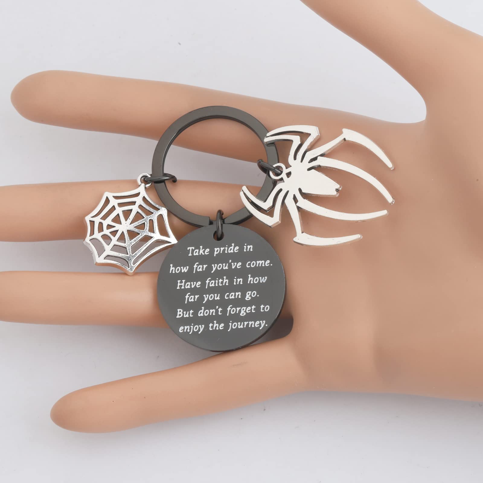 Spider Web Keychain - Halloween Gifts for Movie Fans, Inspirational Charm Pendant - Perfect for Cosplay, Horror Conventions & Everyday Carry