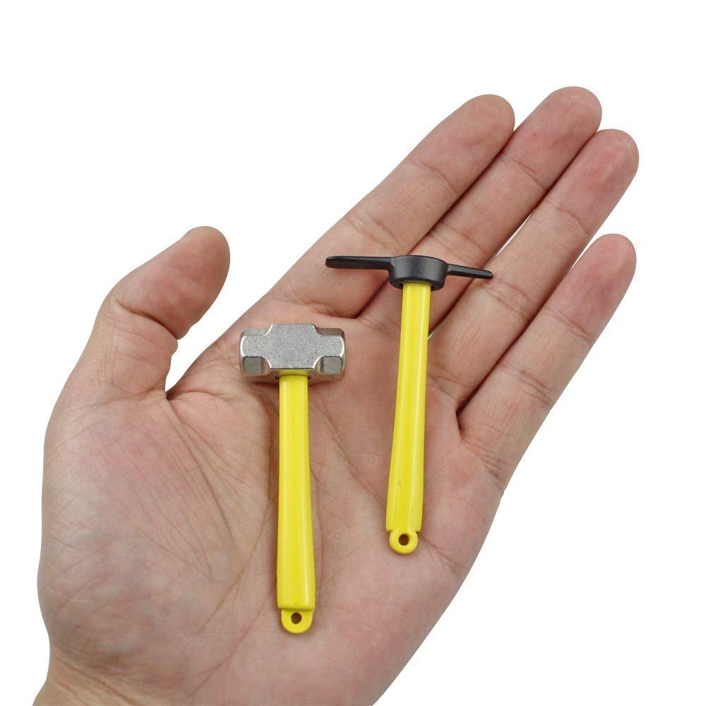 1:10 RC Crawler Model Car Accessories - Mini Hammer, Pickaxe & Shovel Tool Kit for Realistic Simulation | Perfect for Off-Road Adventures & DIY Decoration