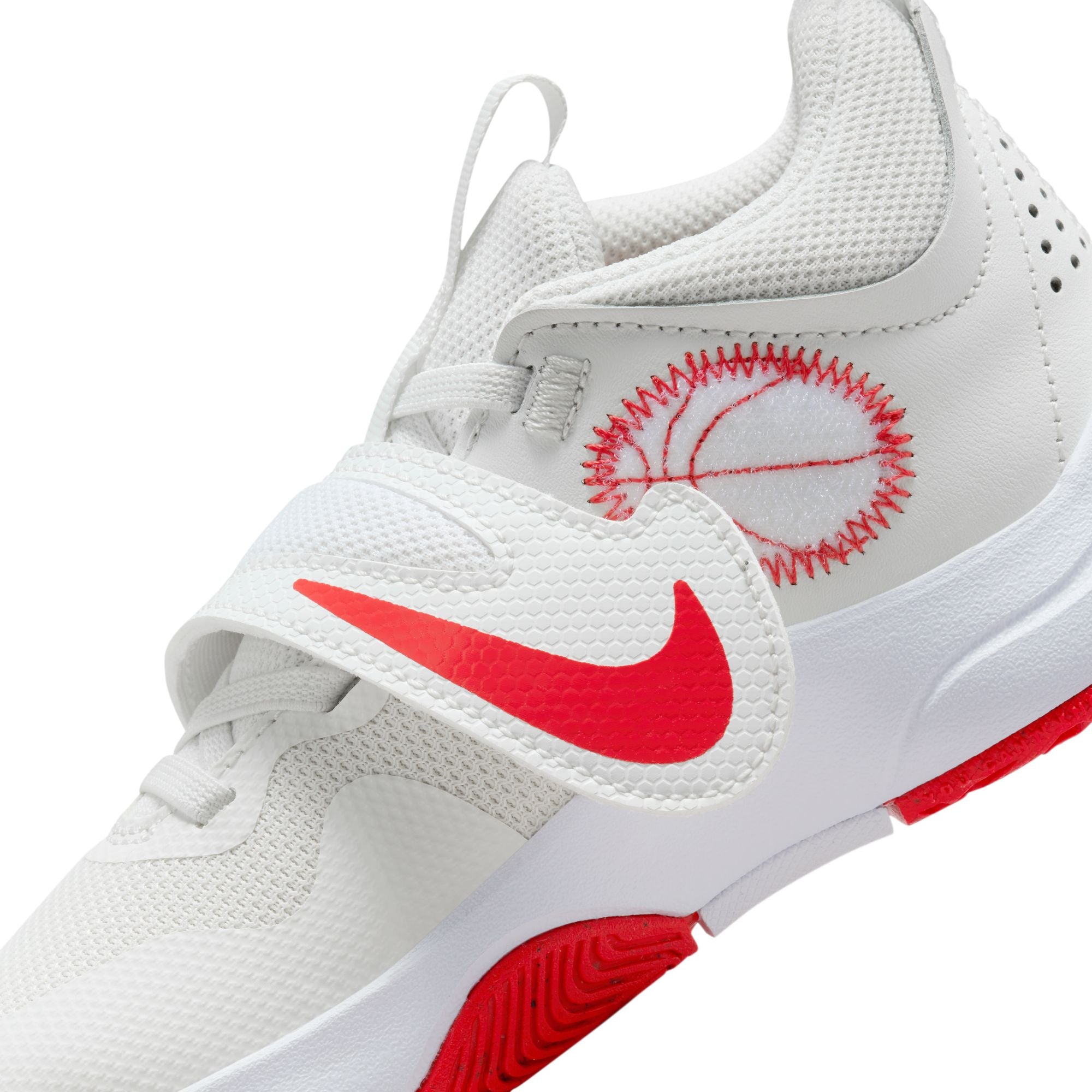 Nike Summit White/Track Red Team Hustle D 11 Kids' Sneakers - Lightweight Basketball Shoes for Boys & Girls - Perfect for School, Sports & Everyday Wear