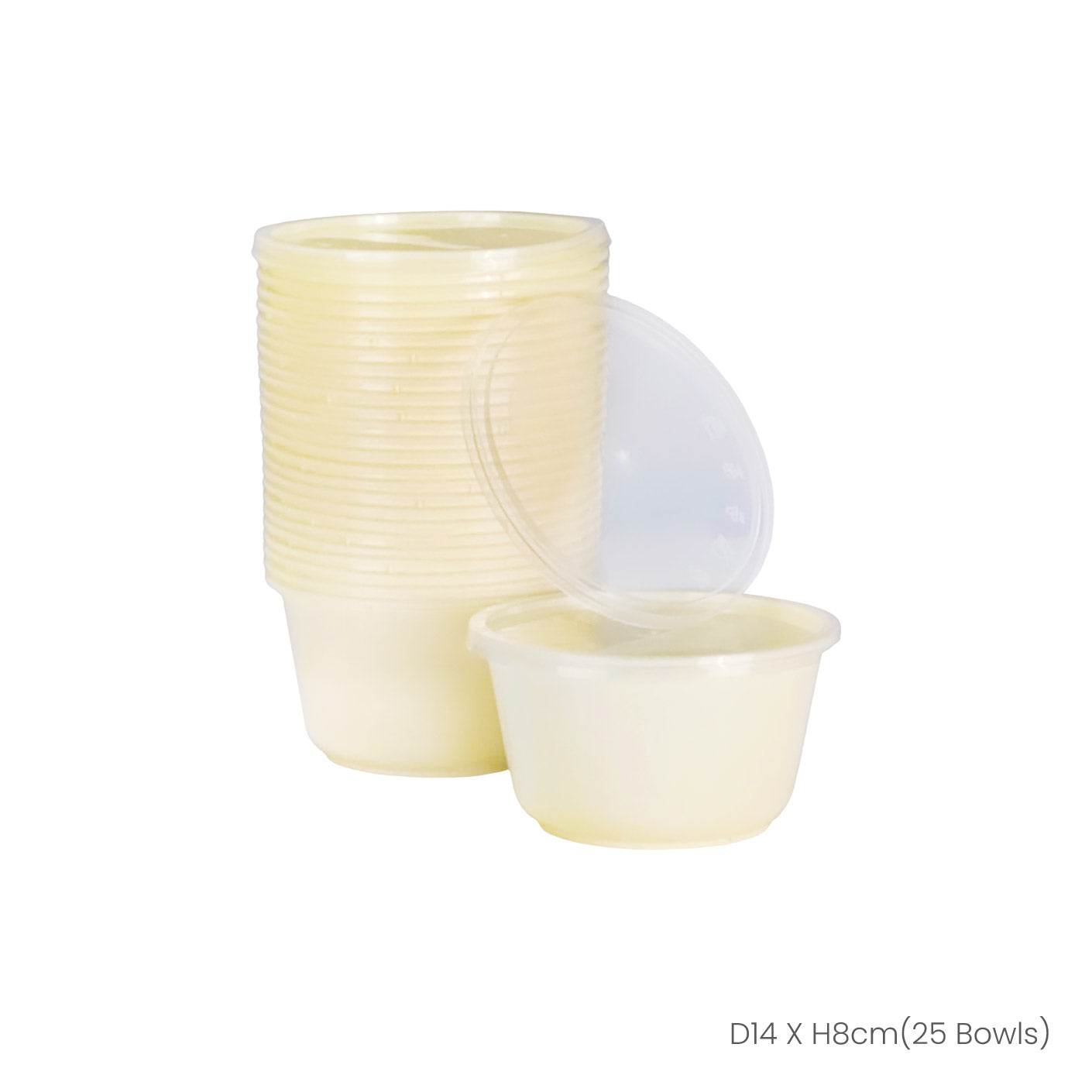 Round 25S TW Bowl with Cover - 1000ml Capacity - Durable Kitchenware for Food Storage & Serving - Perfect for Salads, Soups & Meal Prep