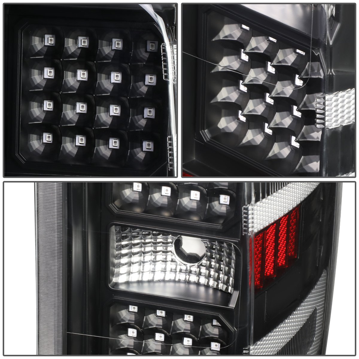 Auto Dynasty LED Tail Lights for 2014-2019 Chevy Silverado 1500/2500HD/3500HD - Black Housing Clear Lens Brake & Reverse Lamps (Pair) - Perfect for Night Driving & Enhanced Vehicle Safety