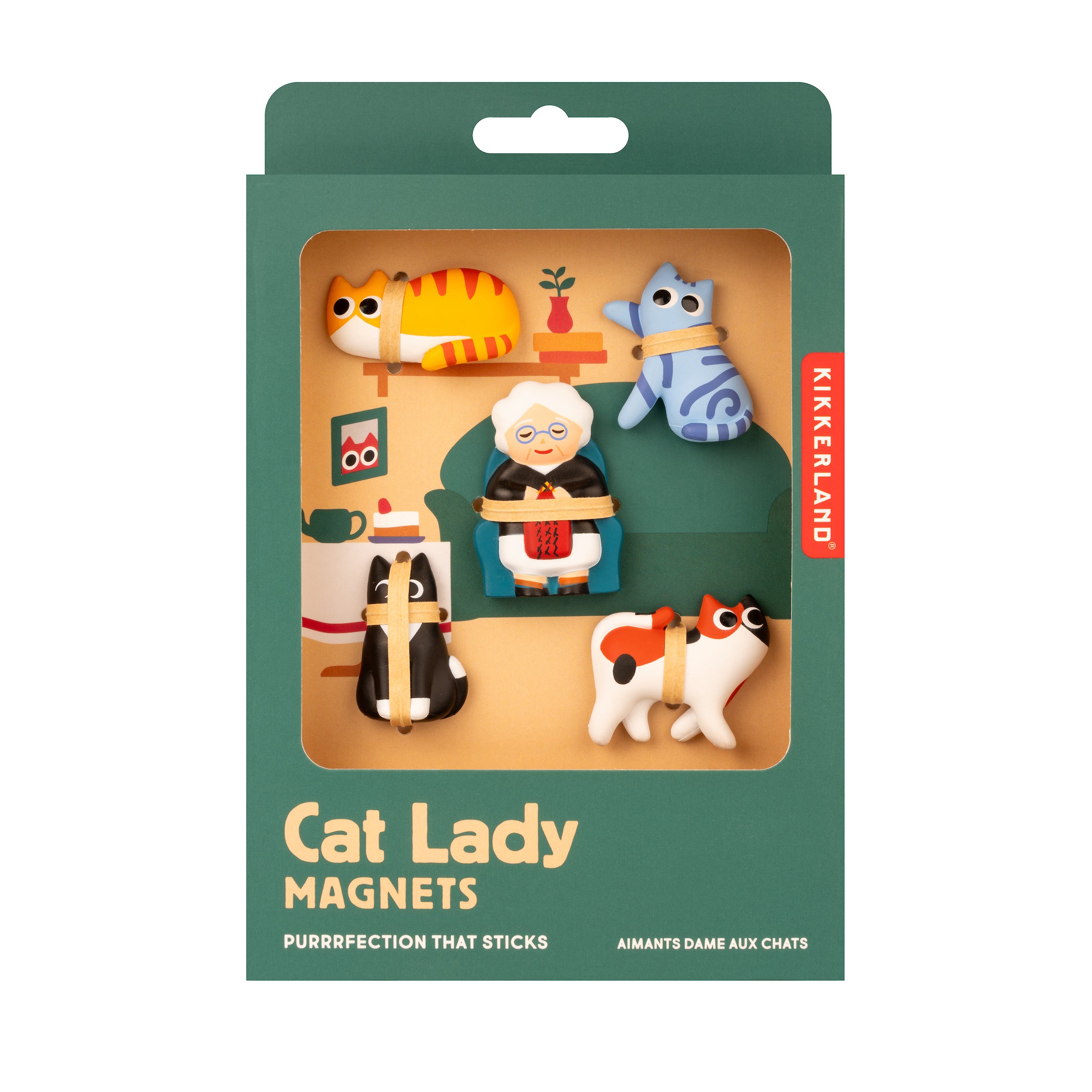 Funny Cat Lady Magnets - Cute Fridge Magnets for Cat Lovers - Perfect for Home, Office & Gifts