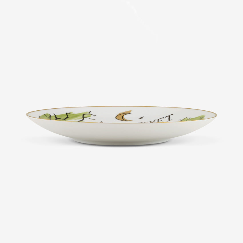 Ginori 1735 Profumi Luchino Decorative Plate - Fox Thicket Folly Design | Elegant Italian Ceramic Dinnerware for Home Decor & Gift Giving | Perfect for Dining Tables, Wall Displays, and Special Occasions
