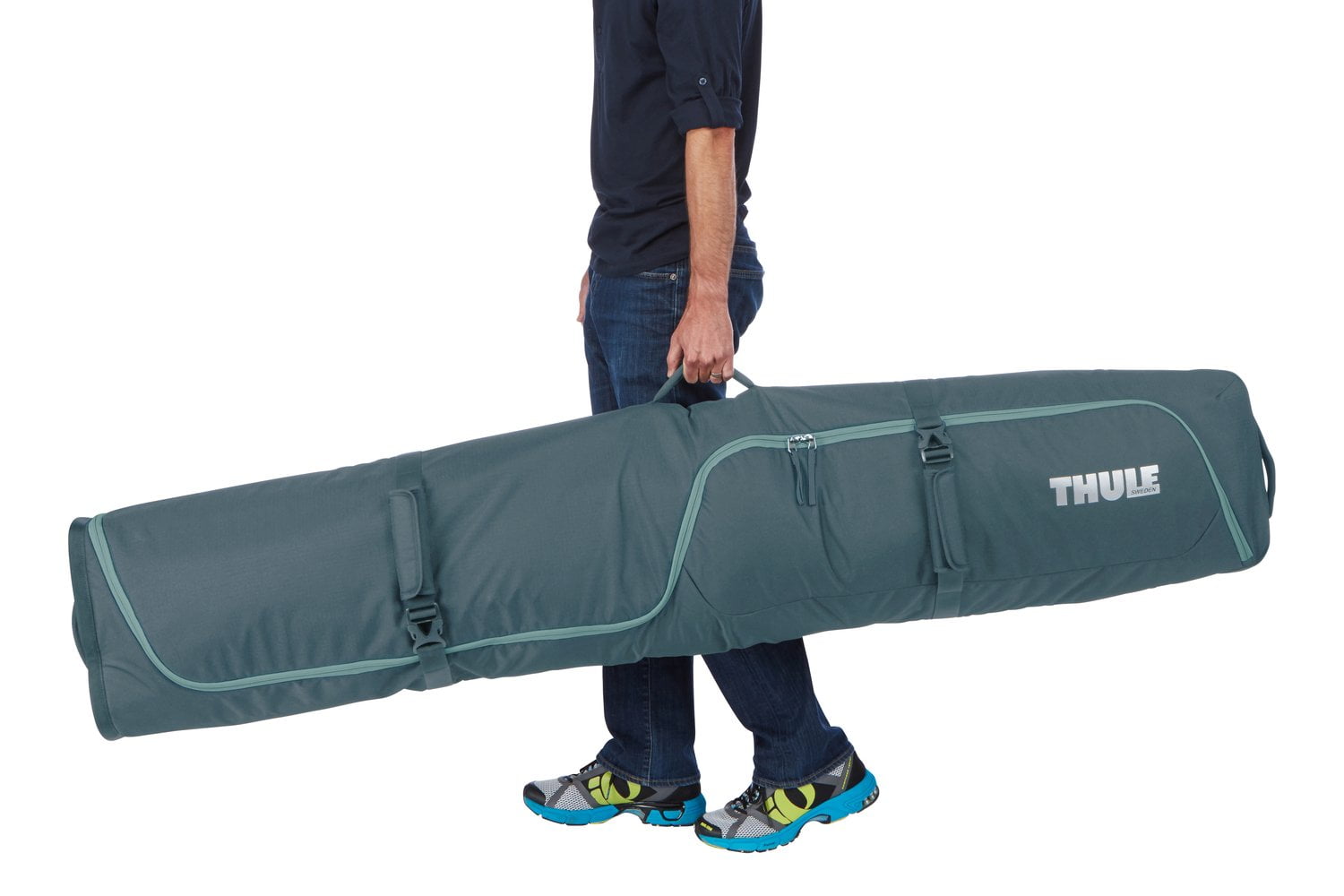 Thule RoundTrip Ski Roller Bag 175cm - Durable Ski Travel Case for Airplane Transport, Dark Slate | Perfect for Ski Trips & Winter Sports Equipment Storage