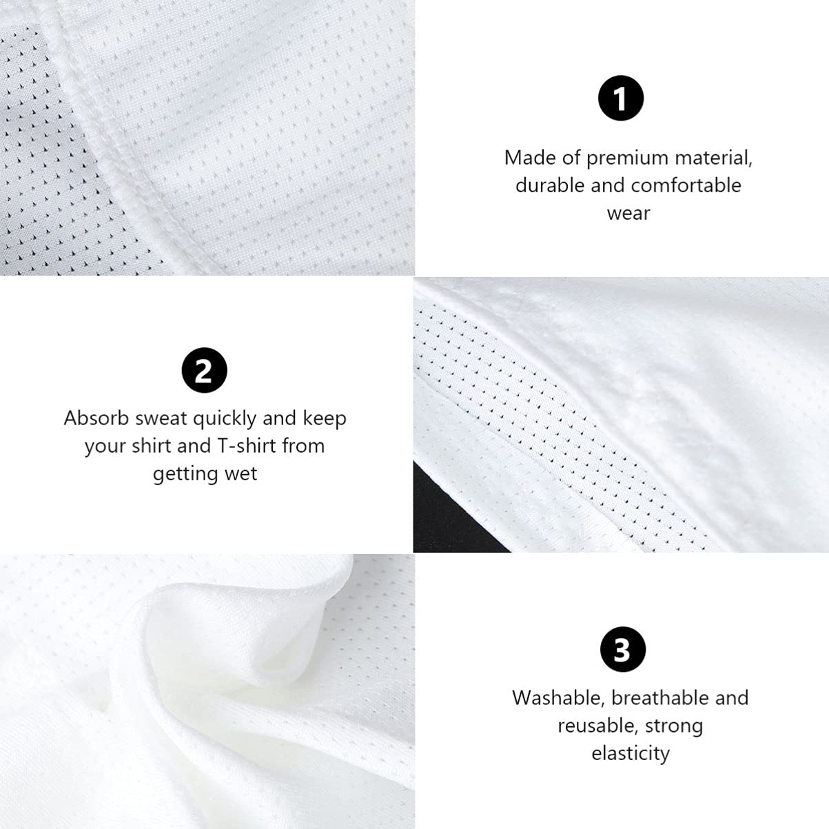 Beavorty Reusable Underarm Sweat Pads for Women - Quick Dry White Sweatproof Vest, Workout & Everyday Use, Dove Scented Shower Steamer Compatible - Perfect for Gym, Yoga & Hot Weather Protection