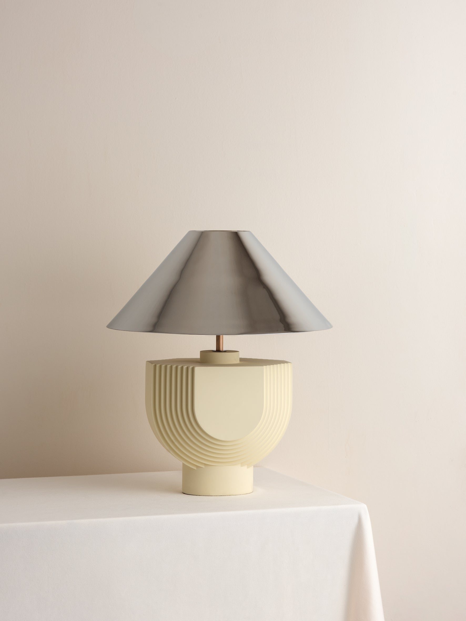 Modern Concrete Table Lamp Base Only - Edition 1.3 Minimalist Home Decor for Living Room, Bedroom & Office Lighting