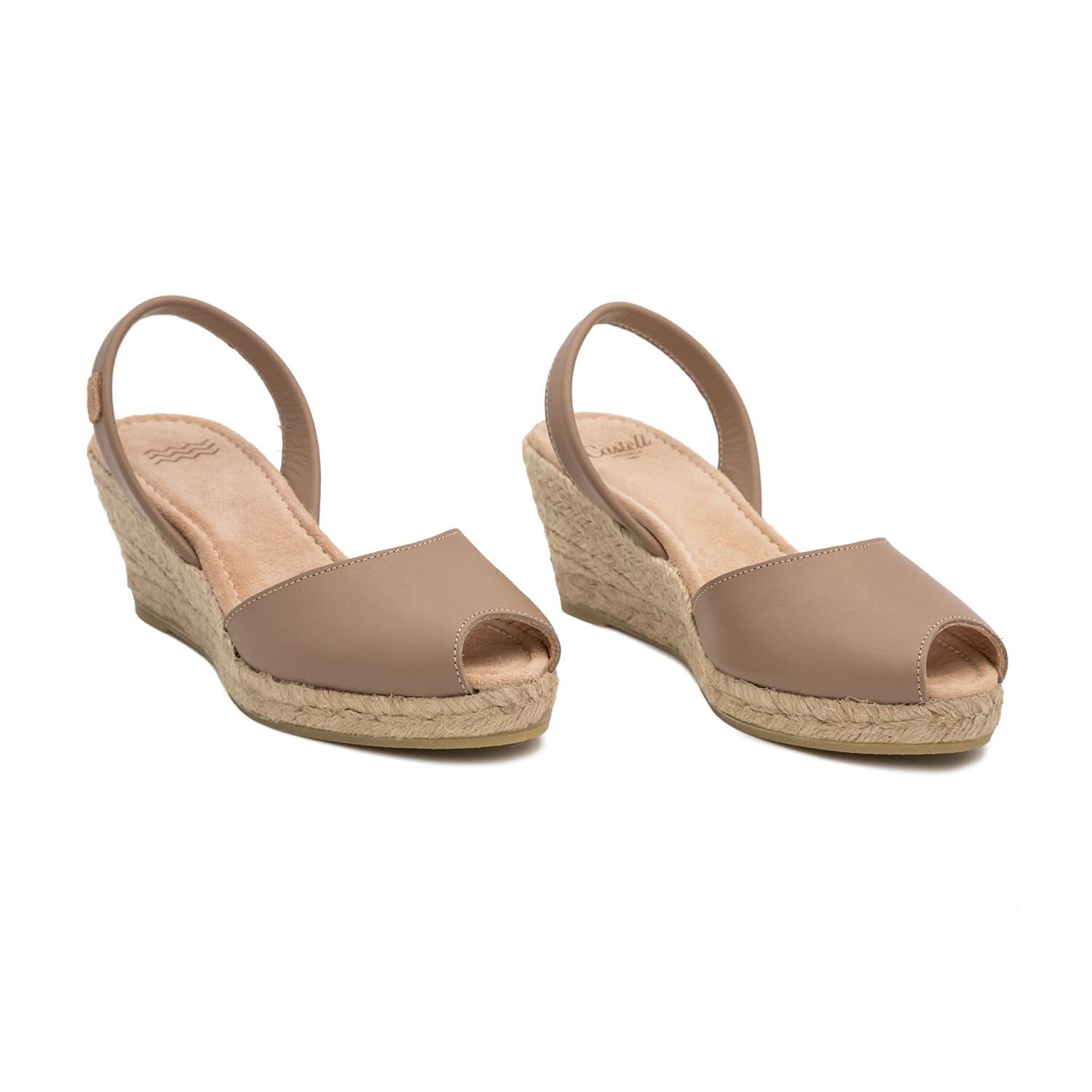 Plain Open Toe Leather Espadrille Sandals - 2006 Frida Ciervo 5C - Comfortable Summer Casual Shoes for Women, Perfect for Beach, Vacation and Everyday Wear