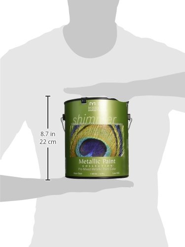 Modern Masters ME707 Snowflake 1 Gallon Satin Metallic Paint - Water-Based Decorative Finish for Walls, Furniture & DIY Crafts - Perfect for Home Decor, Accent Walls & Holiday Projects