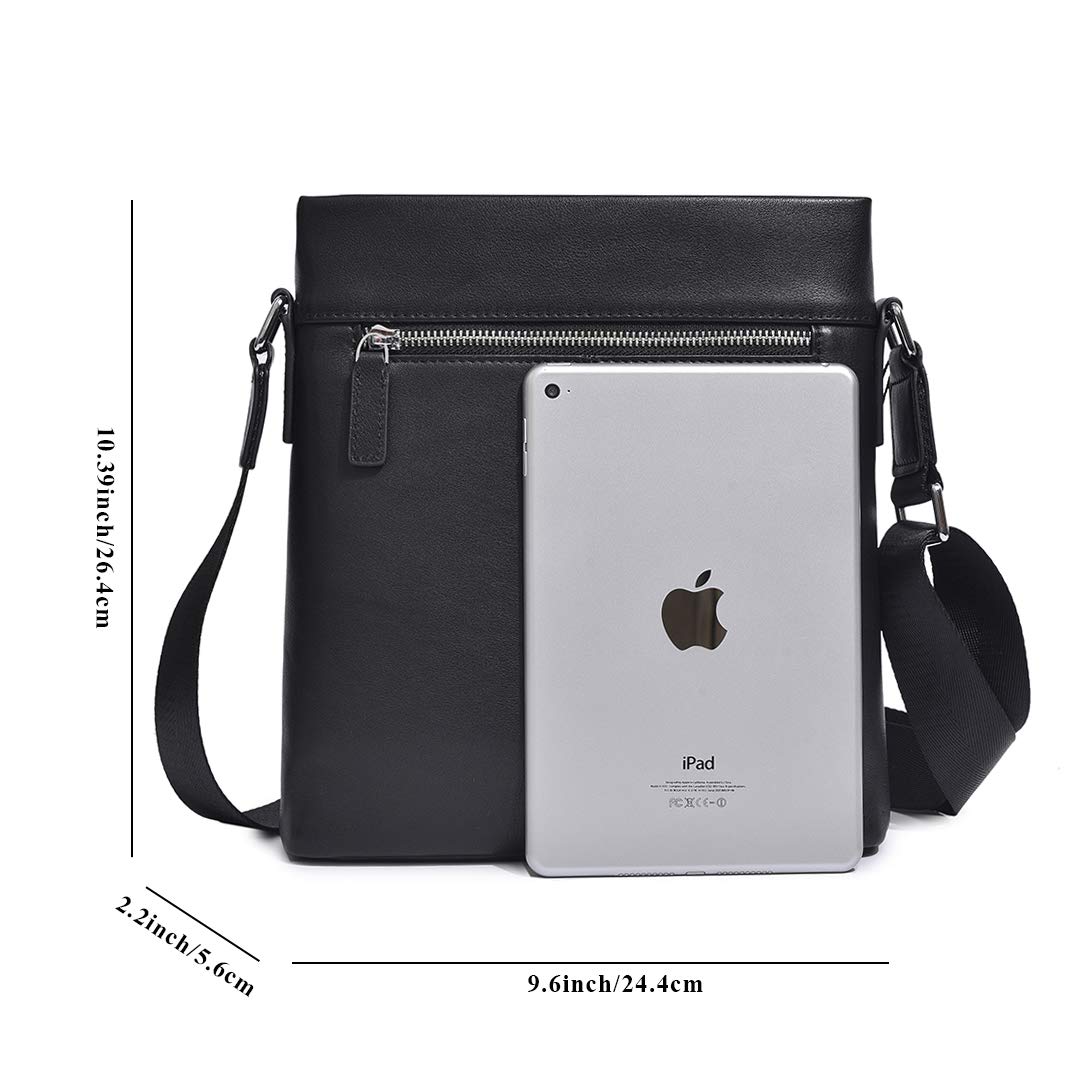 Genuine Leather Shoulder Bag for Men - Durable Crossbody Messenger Bag with Adjustable Strap - Perfect for Work, Travel & Everyday Use