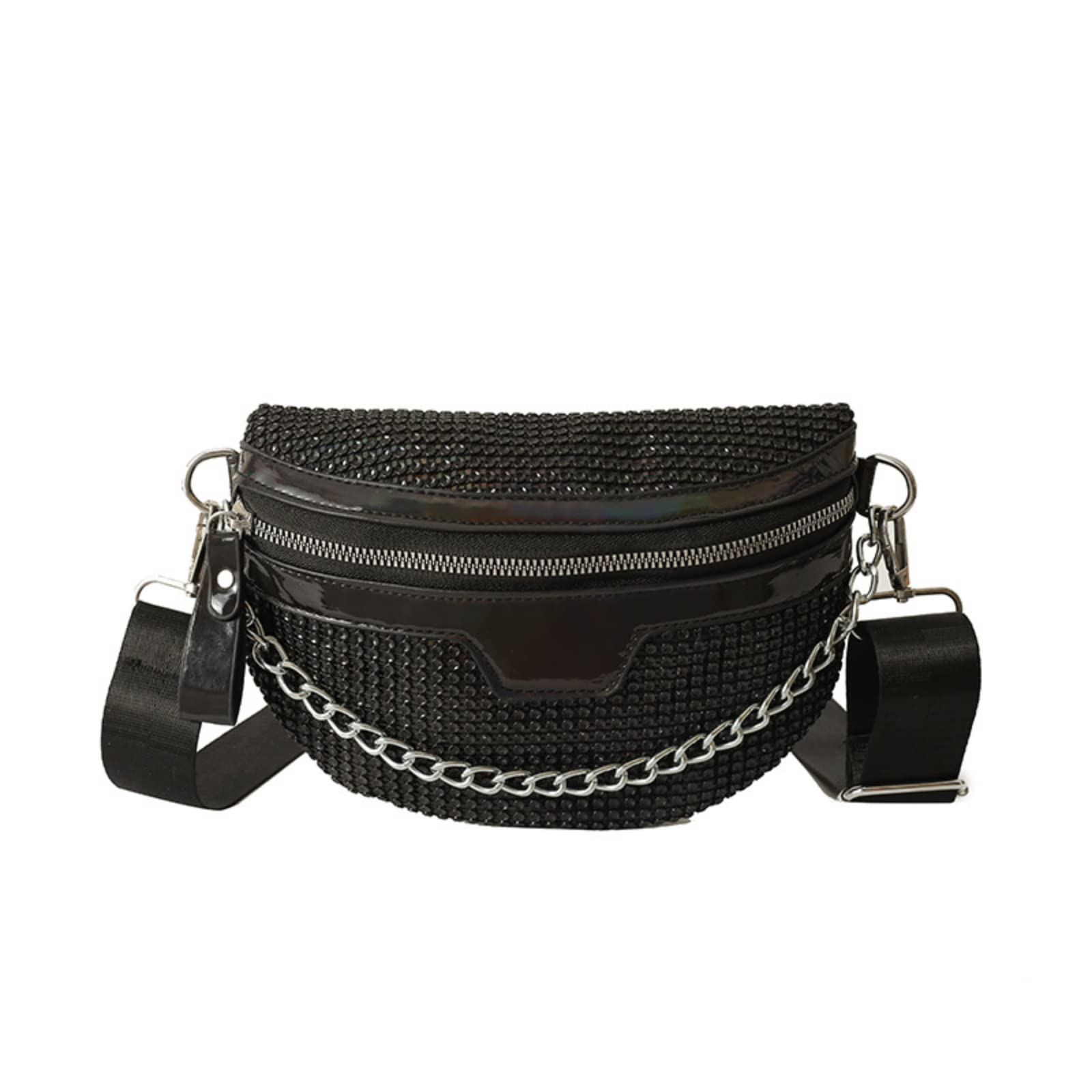 Sparkly Rhinestone Crossbody Bag for Women - Stylish Waist Pouch Fanny Pack with Adjustable Belt, Perfect for Parties, Travel, Beach & Outdoor Activities | Trendy Accessory for Night Out, Concerts & Festivals