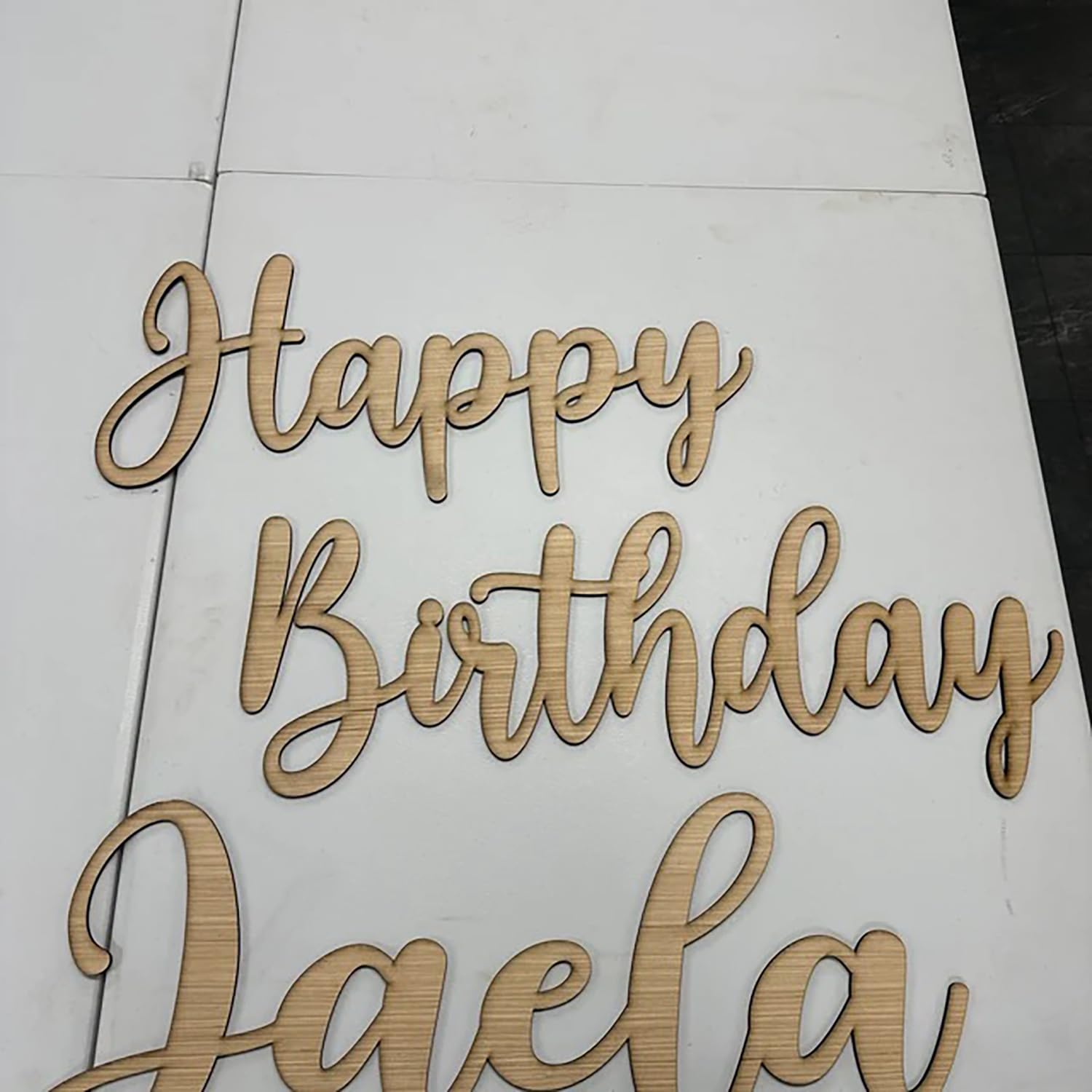 Happy Birthday Wooden Sign - 16x13 Inch Backdrop for Balloon Arch & Party Decor