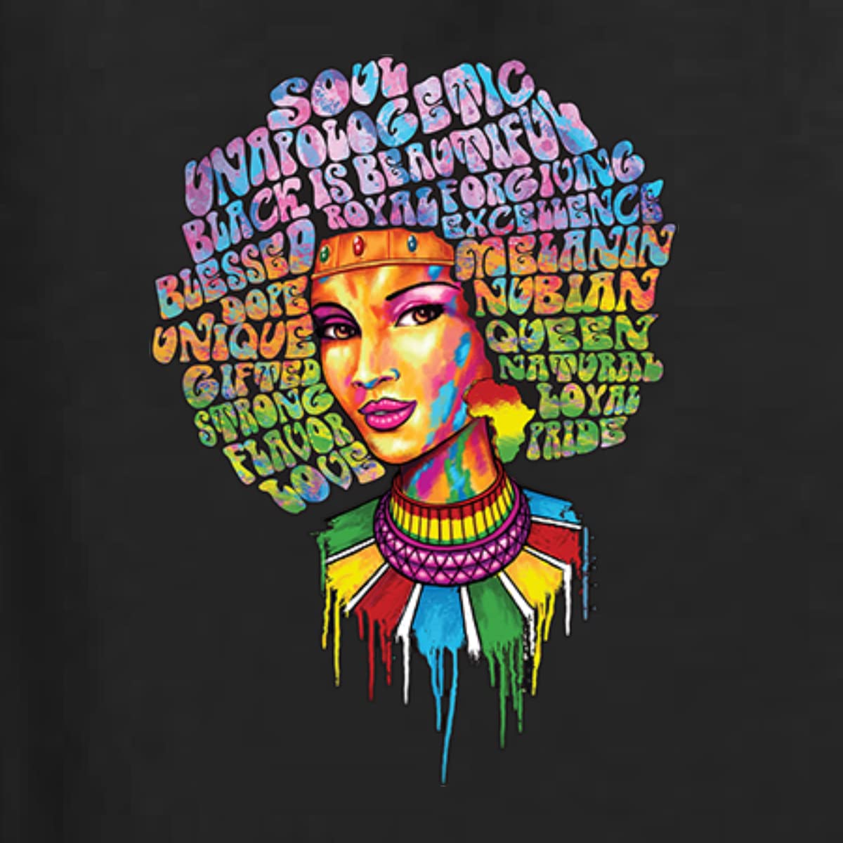 Wild Bobby Words of Character Strong Black Woman Black Pride Unisex Crewneck Graphic Sweatshirt | Empowering Black Pride Apparel for Women & Men | Perfect for Casual Wear, Street Style & Social Justice Events