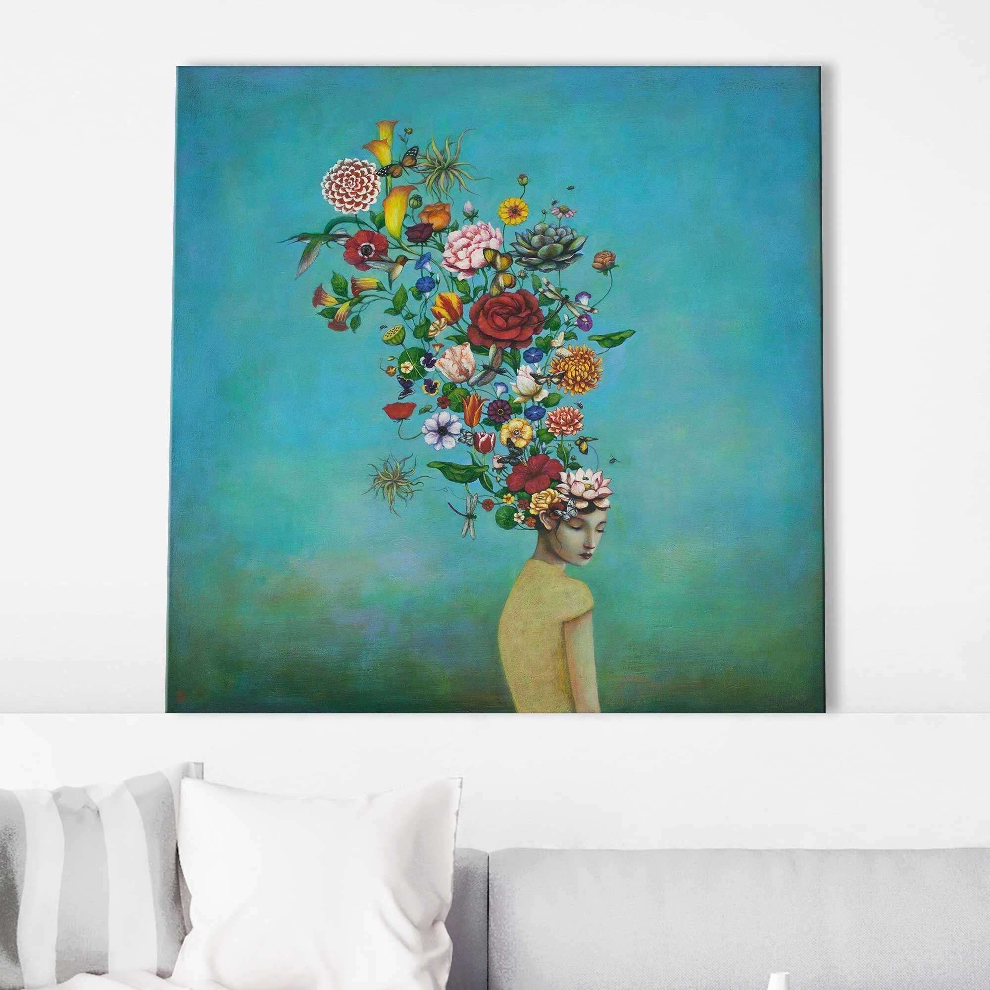 A Mindful Garden by Duy Huynh - Premium Canvas Wall Art Print for Home & Office Decor - Perfect for Living Room, Bedroom or Meditation Space