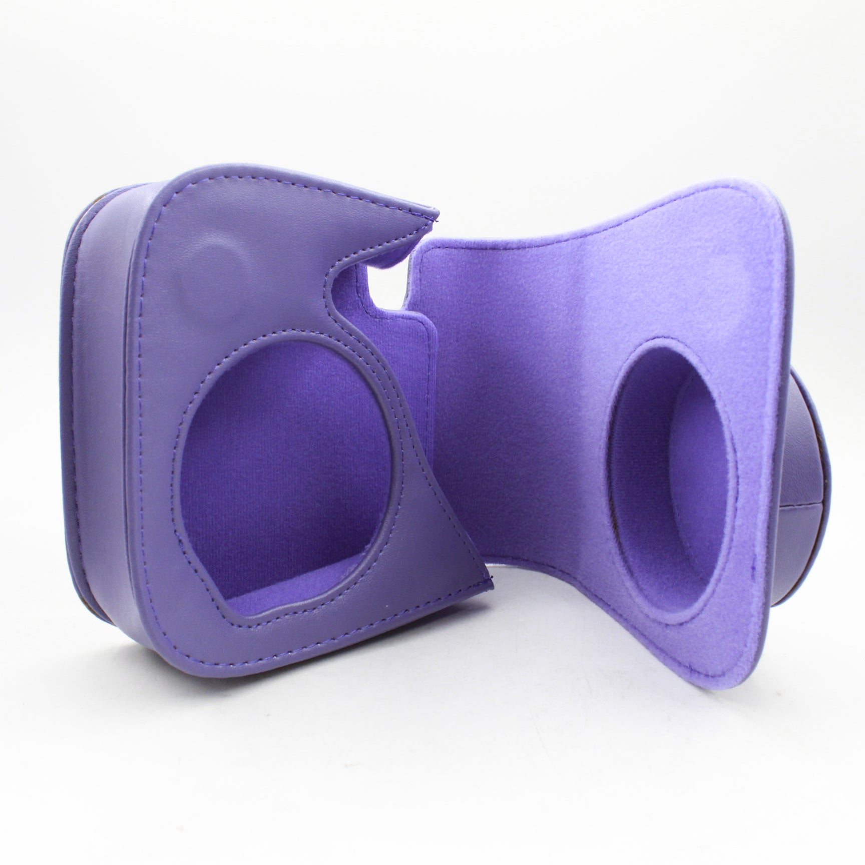 Used Fujifilm Instax Mini 8 Groovy Case (Purple) - Vintage Instant Camera Accessory for Travel, Parties & Photo Booths