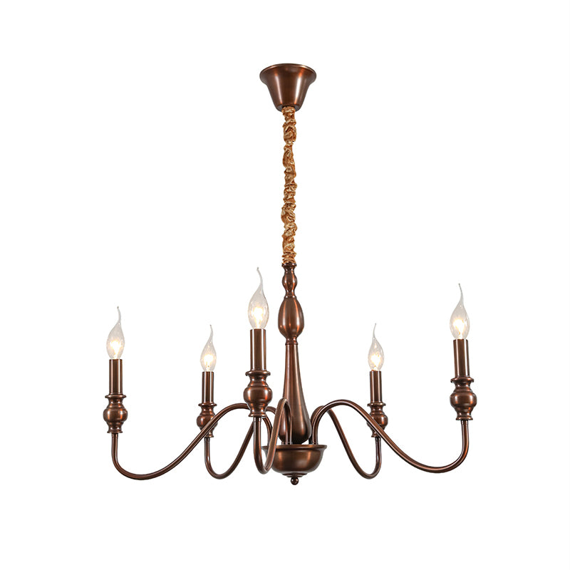 Baxton Candelabra Chandelier - Elegant 5-Light Crystal Ceiling Fixture for Dining Room, Bedroom & Living Room Lighting