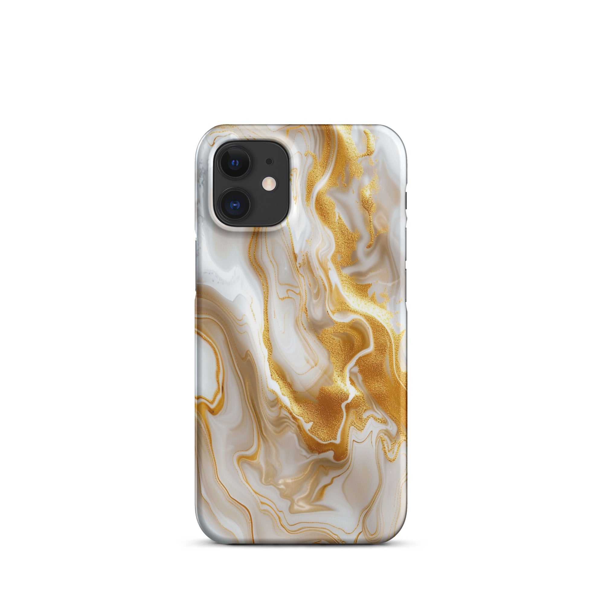 Elegant Gold Marble Snap Case for iPhone 14/13/12/11 Pro Max - Stylish Protective Cover with Secure Fit - Perfect for Daily Use, Work & Travel