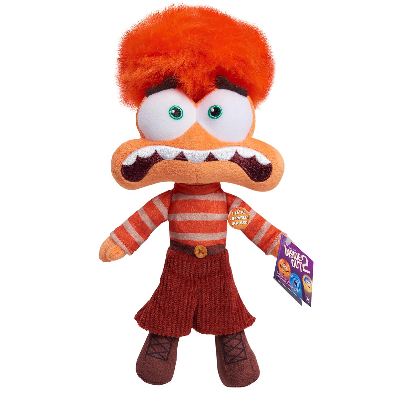 Inside Out 2 Talk It Out Anxiety Plush Toy - Soft Stuffed Animal for Kids Ages 3+ | Just Play Official | Emotional Support Toy for Preschoolers & Disney Movie Fans