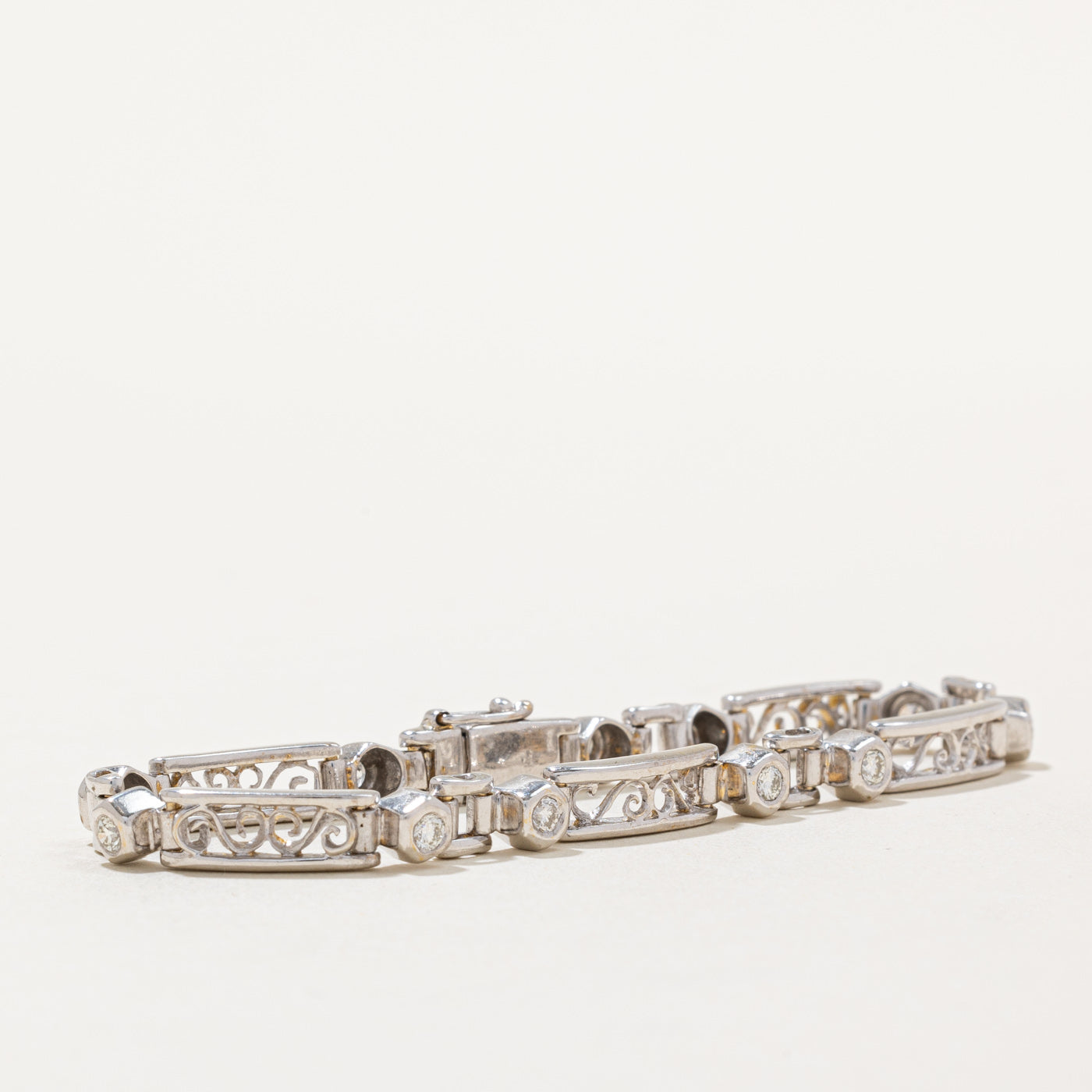 Bezel Set Diamond Bracelet - 0.50ctw Total Weight - 6.25 Inches - Elegant Jewelry for Women - Perfect for Weddings, Anniversaries & Special Occasions