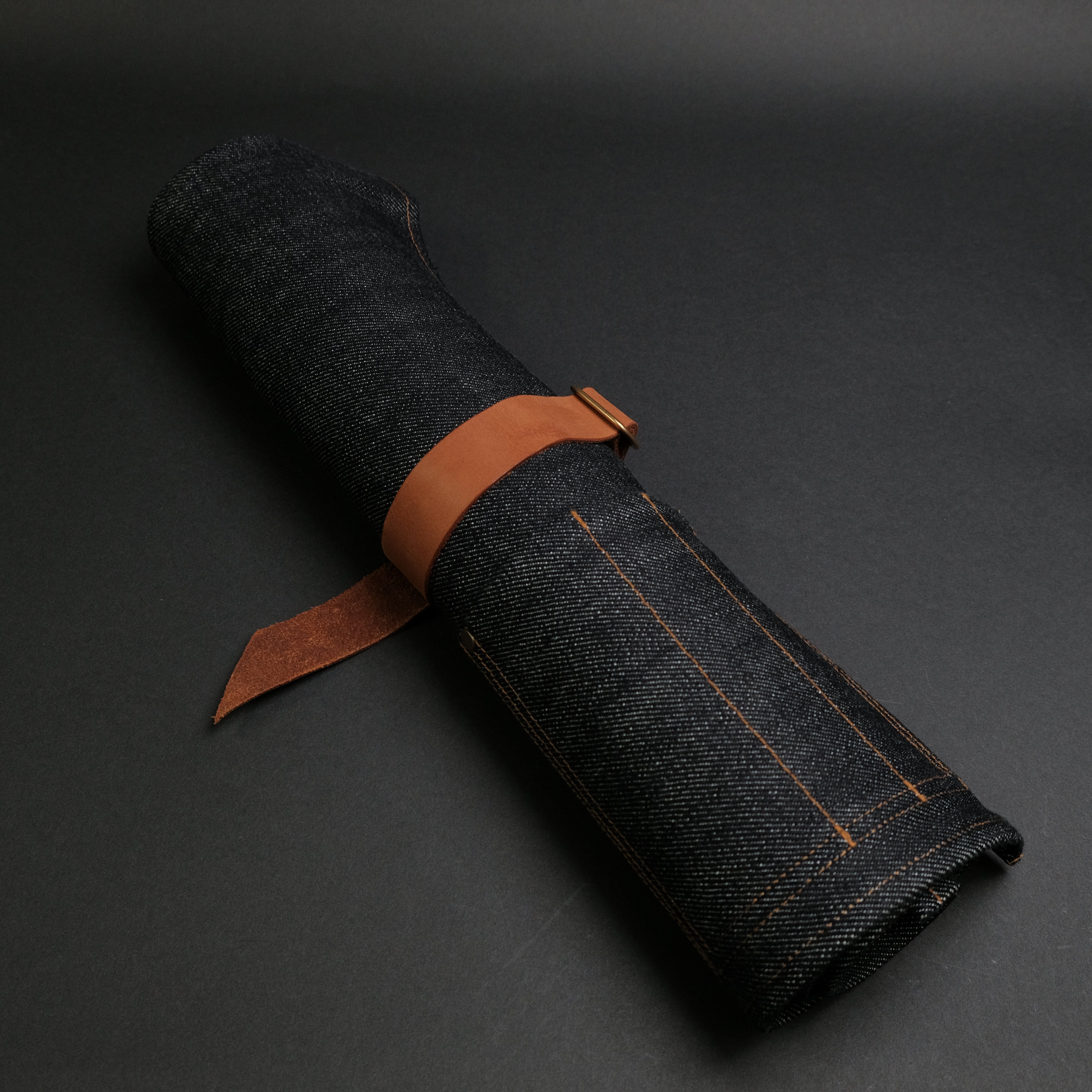 Premium Kaneshige Denim Knife Roll - Durable & Stylish Chef Knife Holder for Professional & Home Kitchen Use - Perfect for Chefs, Butchers & Culinary Enthusiasts