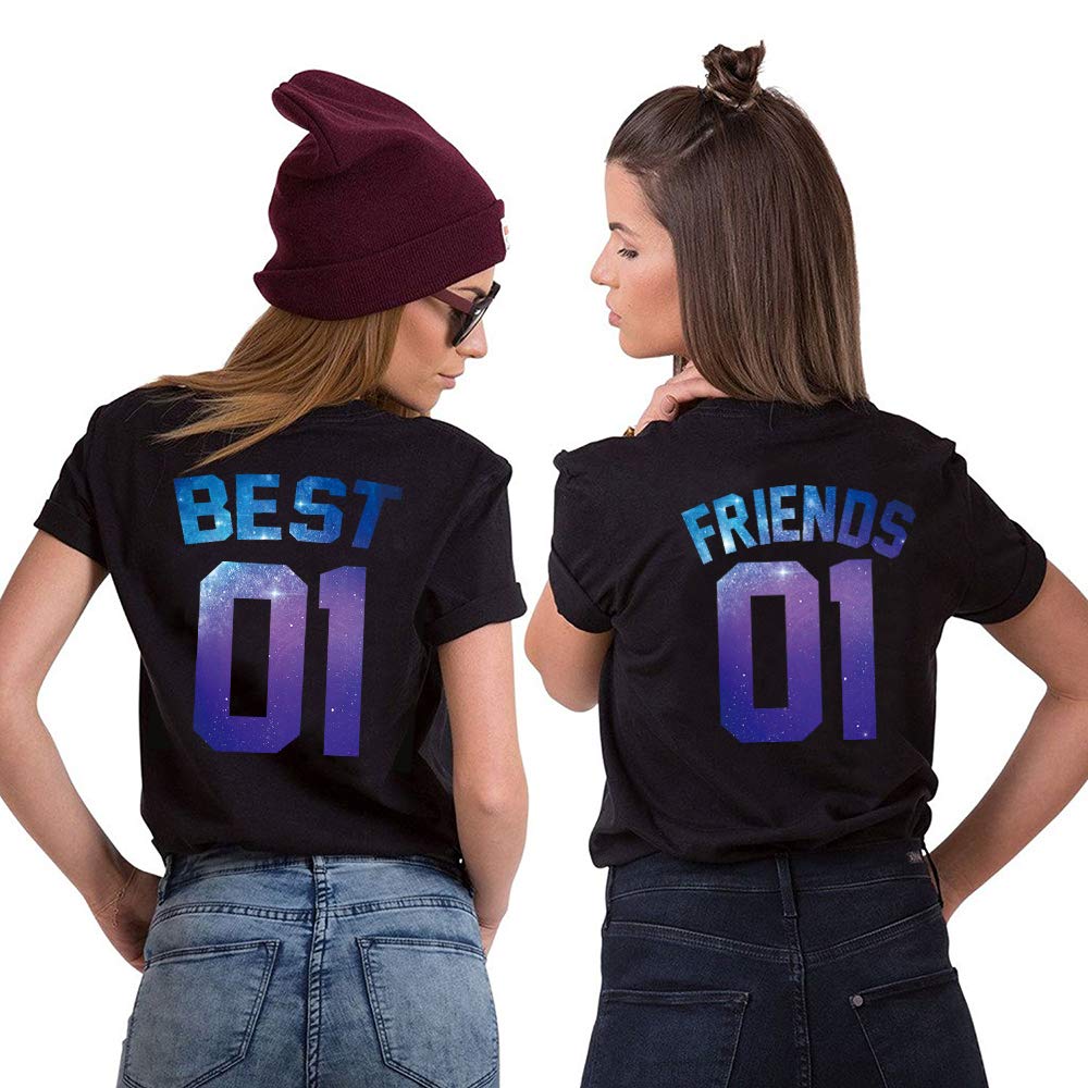 Best Friends Matching T-Shirts - Soul Couple BFF Shirts for 2 Girls | Cute Birthday Gift for Besties | Perfect for Twin Day, Girls Trips & Friendship Photos