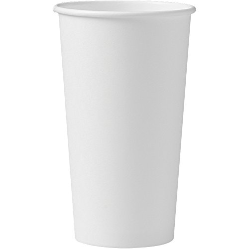 Solo 420W-2050 20 oz White SSP Paper Hot Cups - Case of 600 | Disposable Coffee Cups for Office, Cafes & Restaurants | Eco-Friendly Hot Beverage Containers