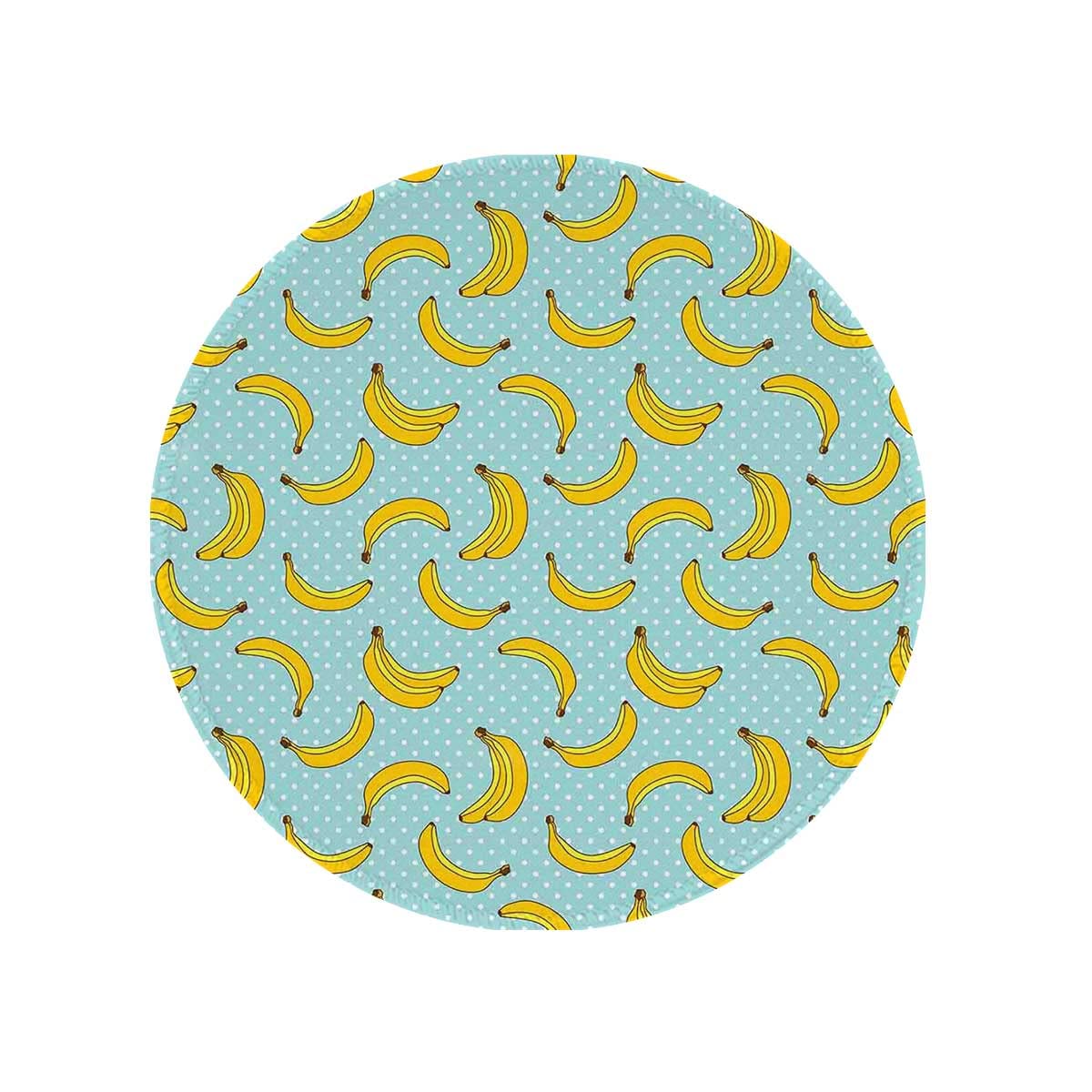 Non-Slip Round Mouse Pad with Rubber Base - 7.9 Inch Personalized Small Mousepad for Laptop & Computer - Cute Banana Dots Design for Women & Office Use - Perfect for Gaming, Work & Home Decor