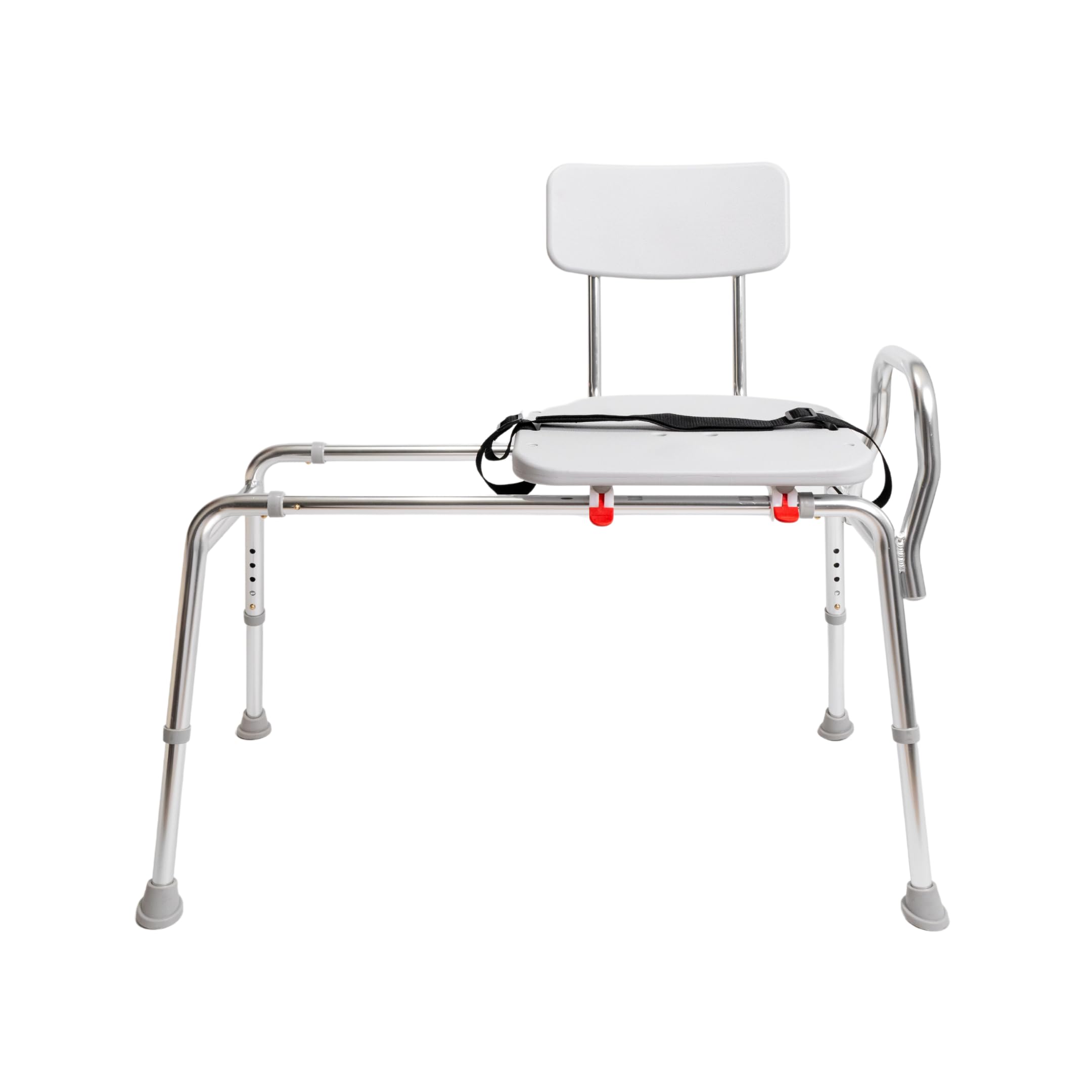 Eagle Health Supplies Adjustable Sliding Transfer Bench & Shower Chair - Heavy Duty 400 lbs Capacity - Safety Shower Seat for Elderly & Disabled - Perfect for Bathroom Mobility Assistance & Home Care (77211)