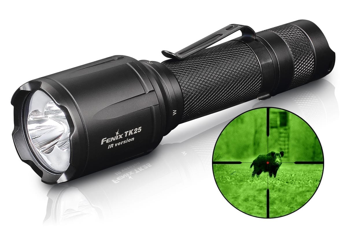 Fenix TK25 IR Flashlight with Infrared Illuminator - Tactical LED Light for Hunting, Security & Night Vision (Discontinued) - Perfect for Outdoor Adventures & Emergency Situations