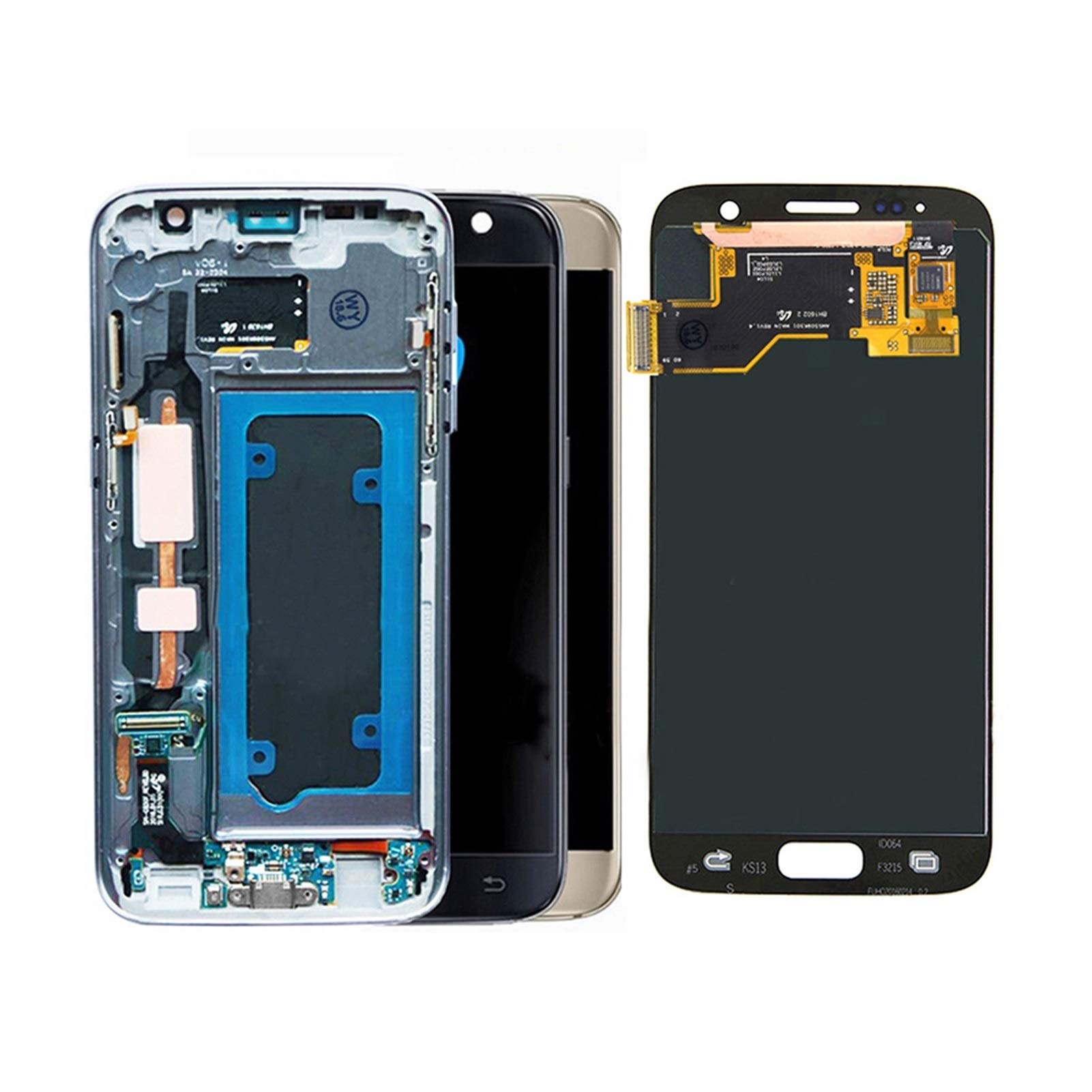 Original Samsung Galaxy S7 G930F/G930A/G930 LCD Display Touch Screen Digitizer Assembly Replacement - Black (No Frame) - Perfect for DIY Repairs, Cracked Screen Fix & Phone Restoration