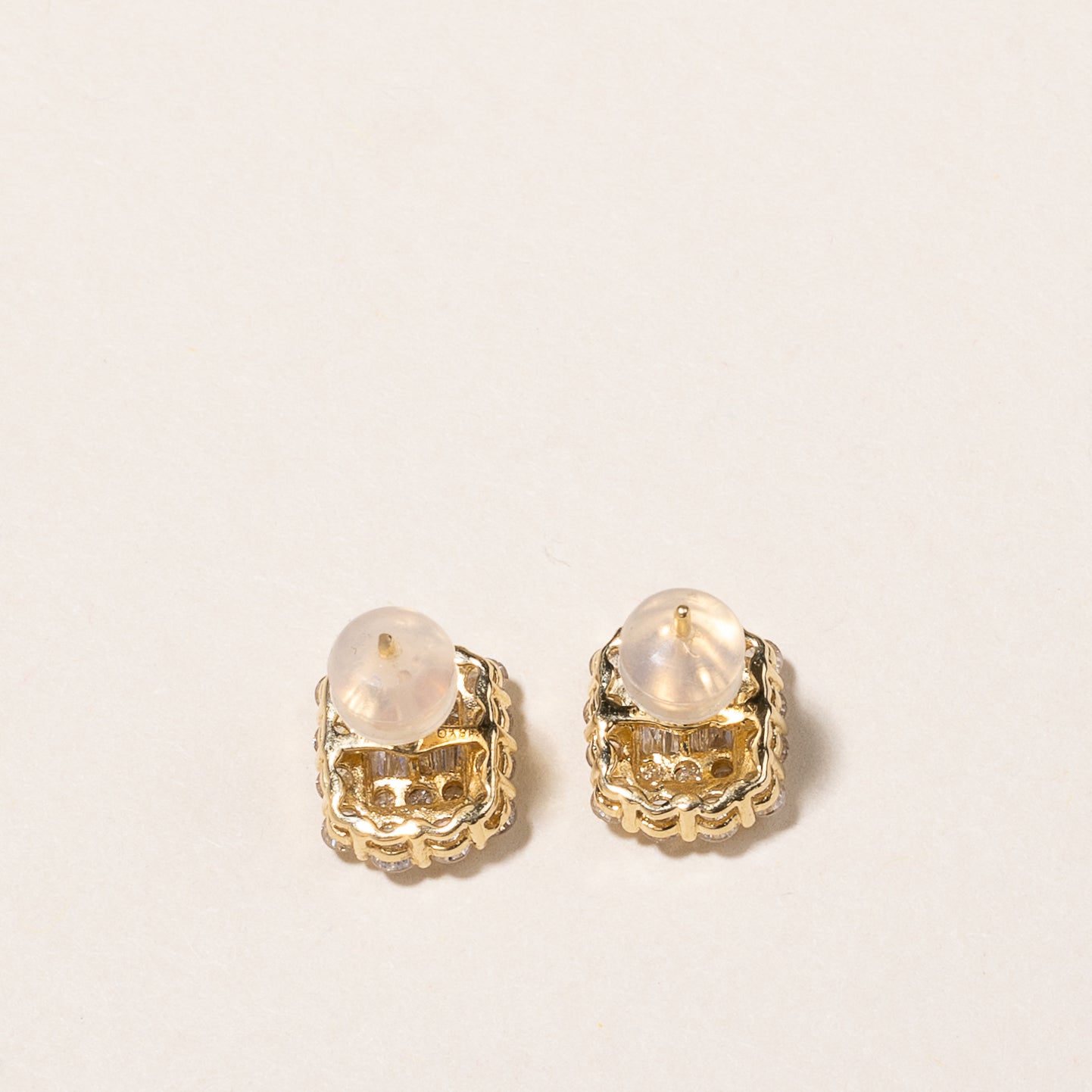 18K Yellow Gold Diamond Cluster Earrings - 0.49 Carat Total Weight | Elegant Stud Earrings for Women, Perfect for Weddings, Parties & Special Occasions