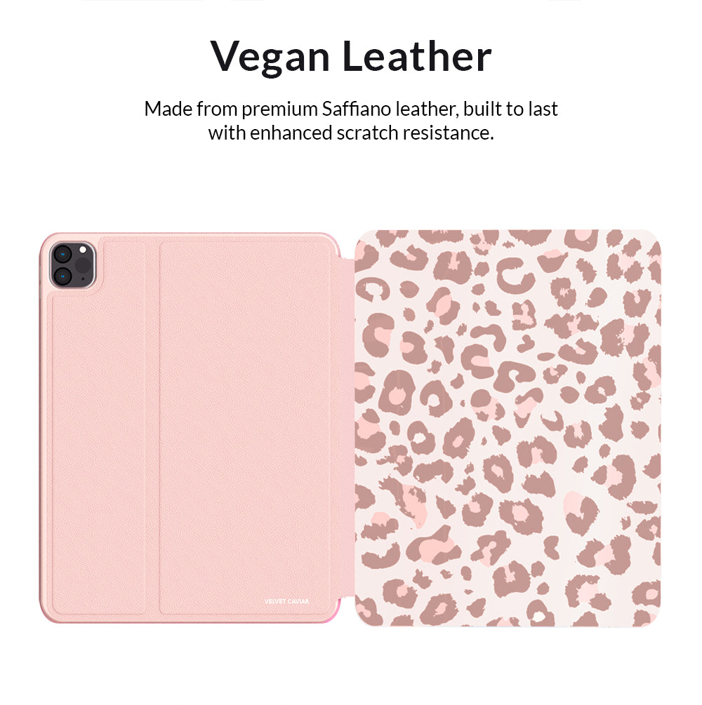 Blush Leopard iPad Case 2.0 - Stylish Protective Cover for iPad Air/Pro, Soft TPU Shockproof Shell with Precise Cutouts | Perfect for Work, School & Travel Accessories