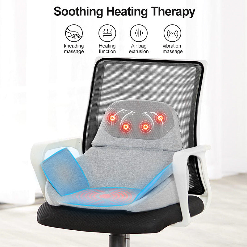 Relaxor XL 3D Kneading Massage Cushion for Back & Neck Pain Relief - Shiatsu Massager with Heat for Home, Office & Car Use