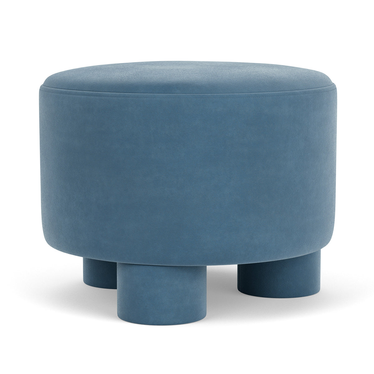 Faith Velvet Ottoman Stool - Plush Velvet Upholstered Footrest & Storage Bench for Living Room, Bedroom, or Nursery - Elegant Home Decor with Hidden Storage Compartment