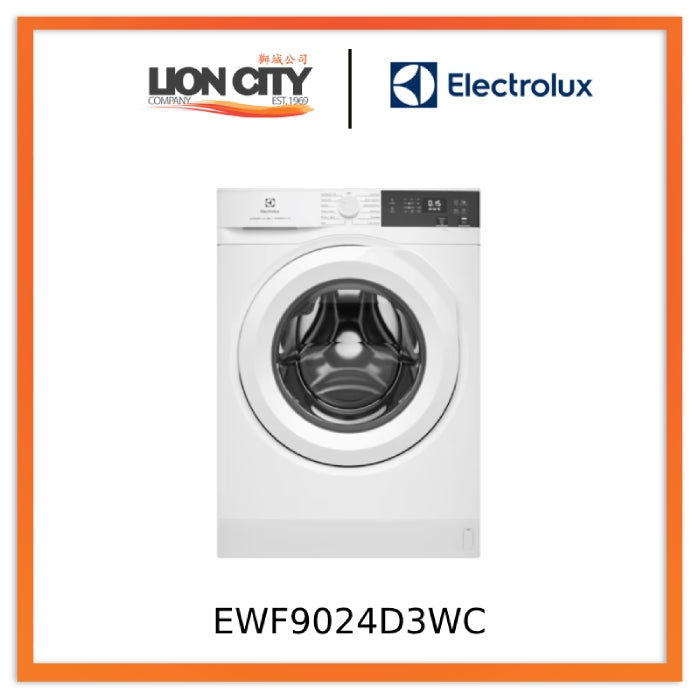 Electrolux EWF9024D3WC 9kg Front Load Washing Machine - UltimateCare 300 with Steam Function, Energy Efficient, Quiet Operation - Perfect for Apartments, Laundry Rooms & Small Spaces