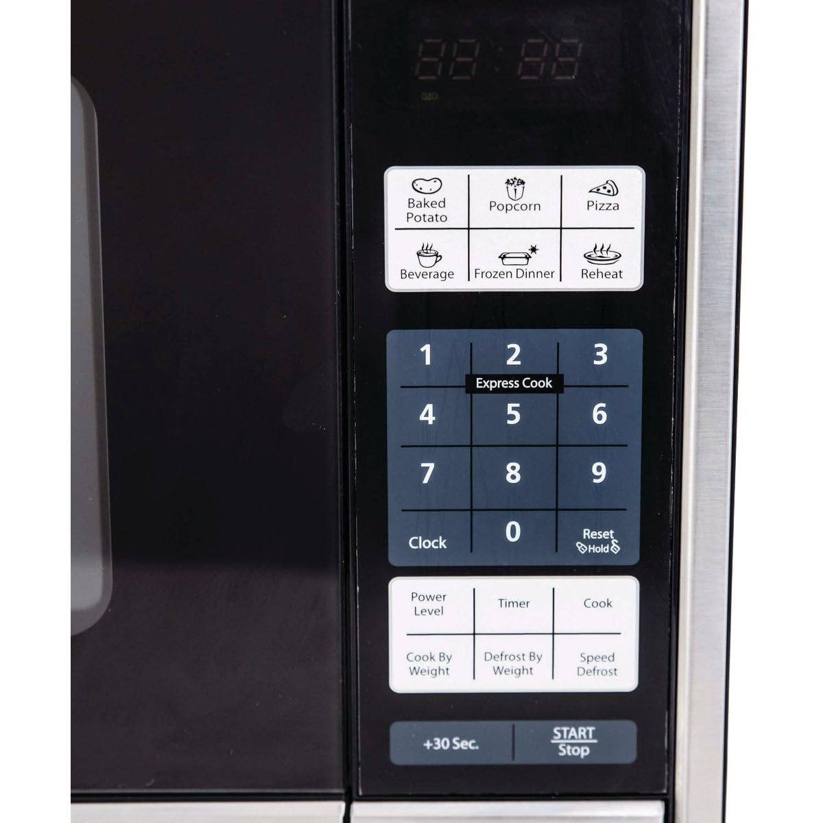 Avanti 1.1 Cubic Foot 1000W Black Stainless Steel Microwave Oven - Compact Countertop Microwave for Small Kitchens, Dorms & Offices